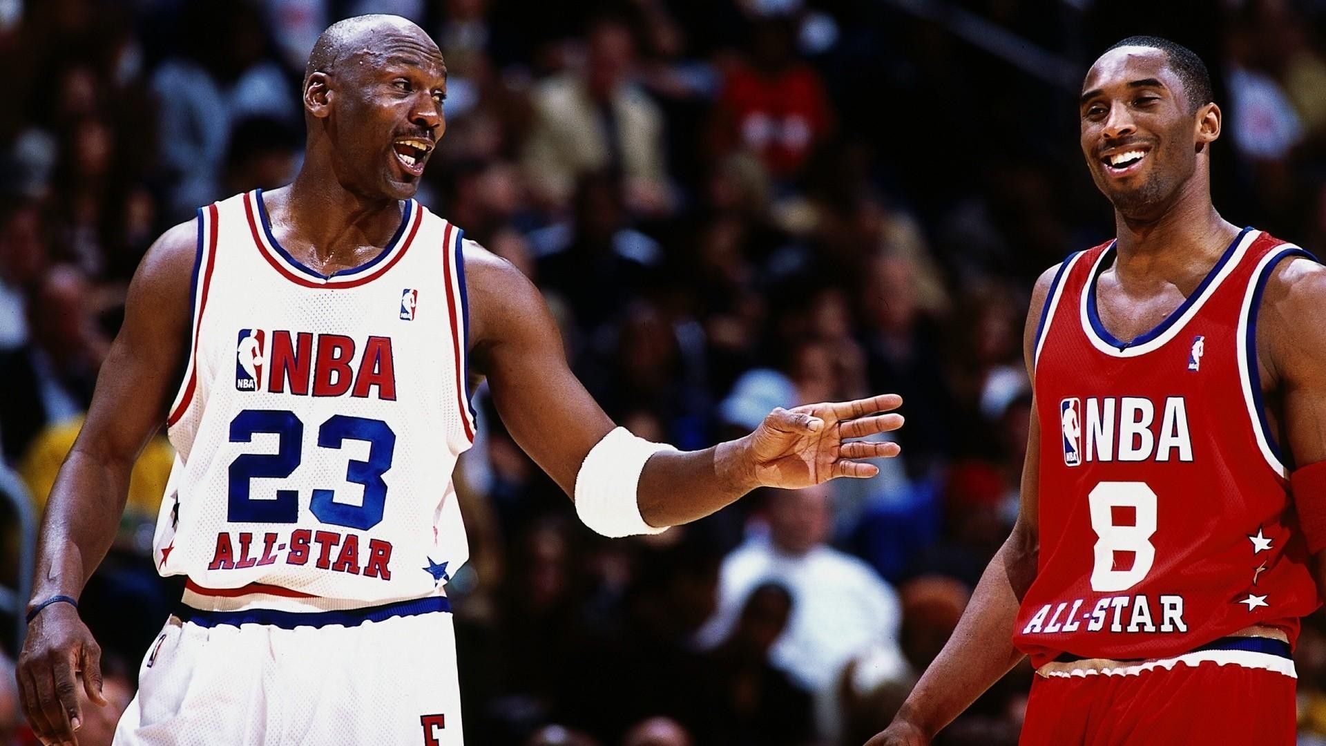 basketball, Michael Jordan, Kobe Bryant, Smiling, Sports, All Star