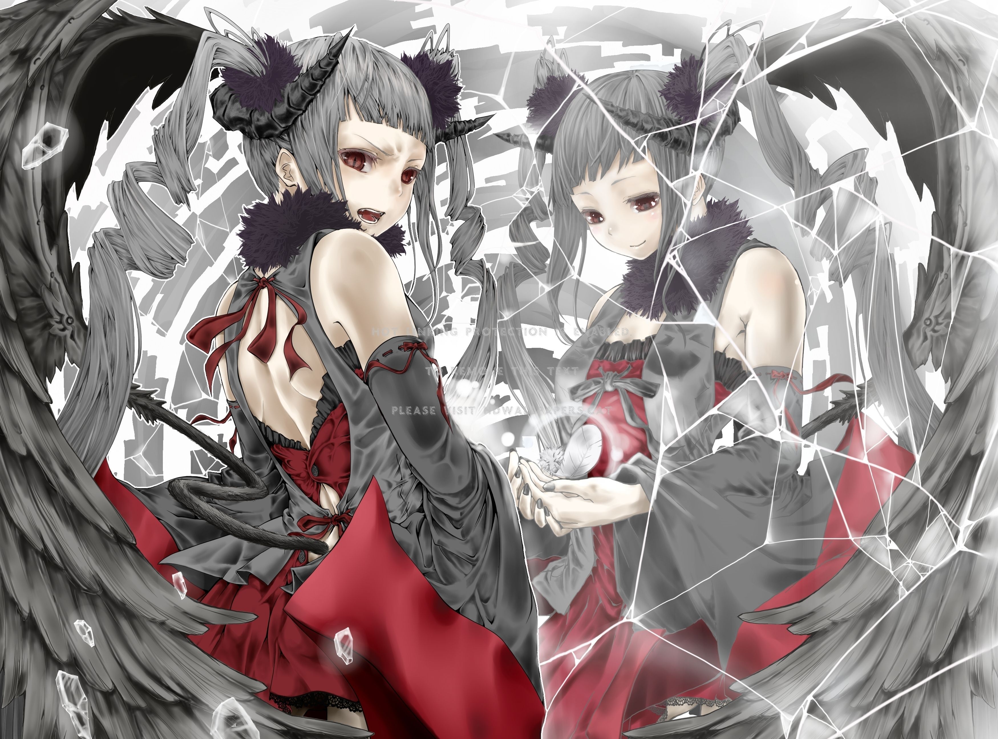 demon girl and broken mirror anime