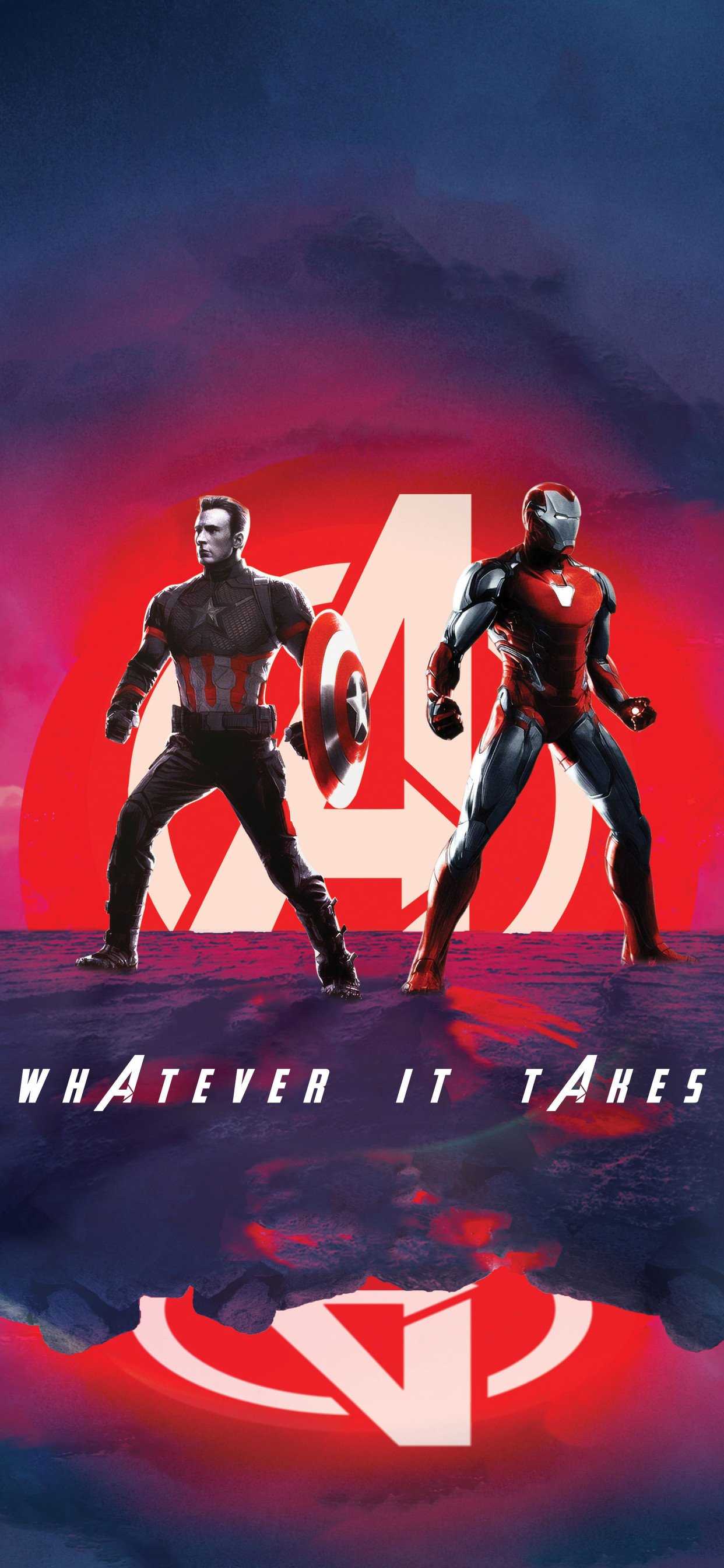 Avengers Endgame Tony And Captain America HD Wallpaper (1242x2688)