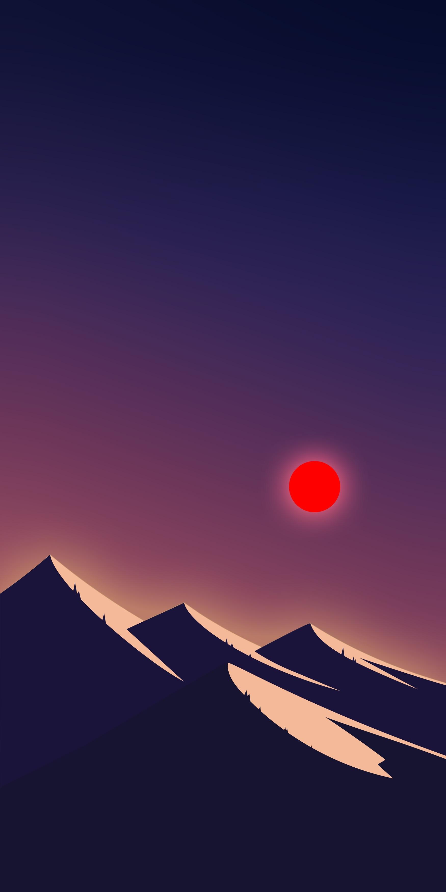 Sunset Mountain. iPhone X Wallpaper X Wallpaper HD