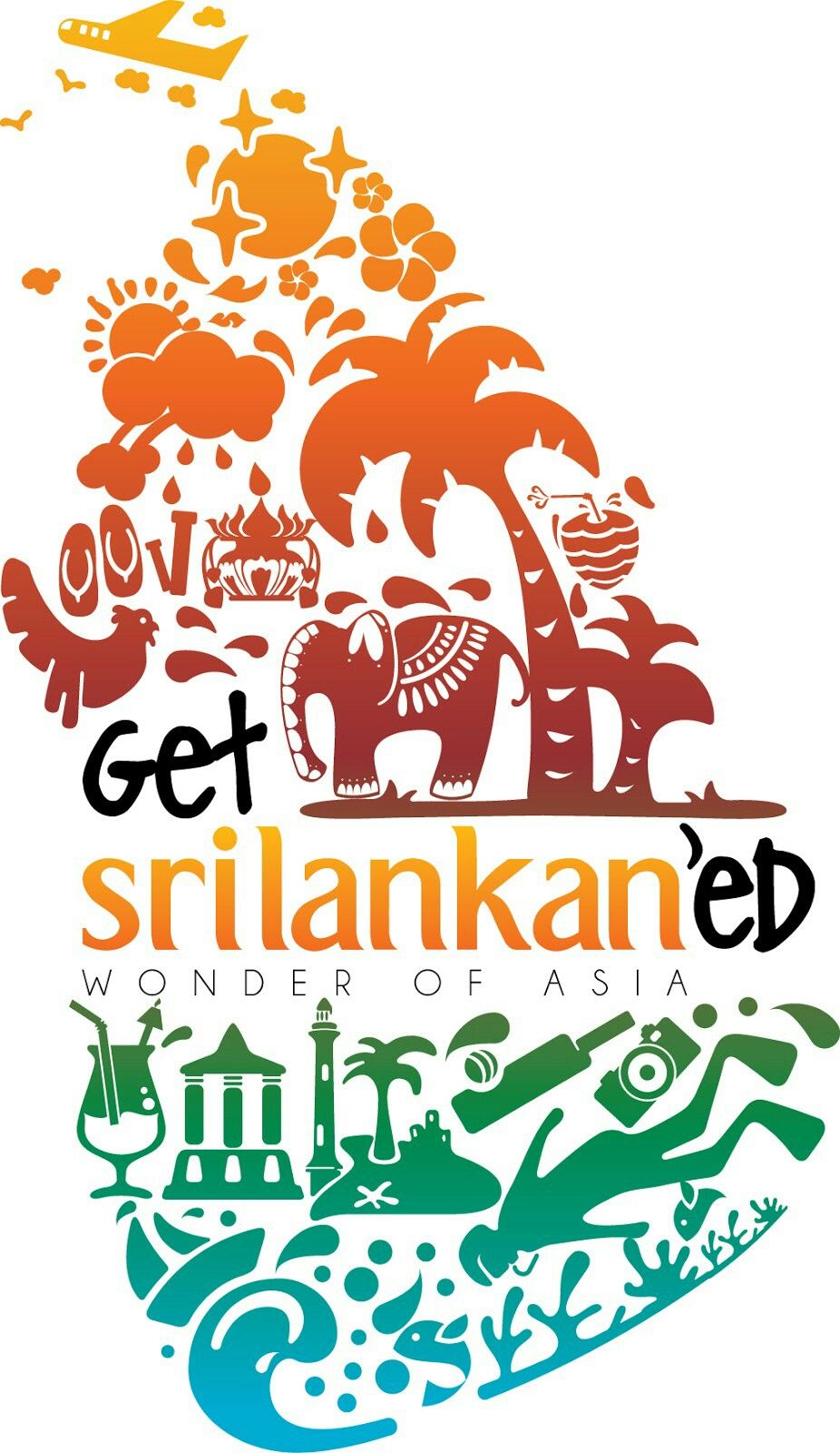 SriLanka. Tourism logo, Travel logo, Sri lanka