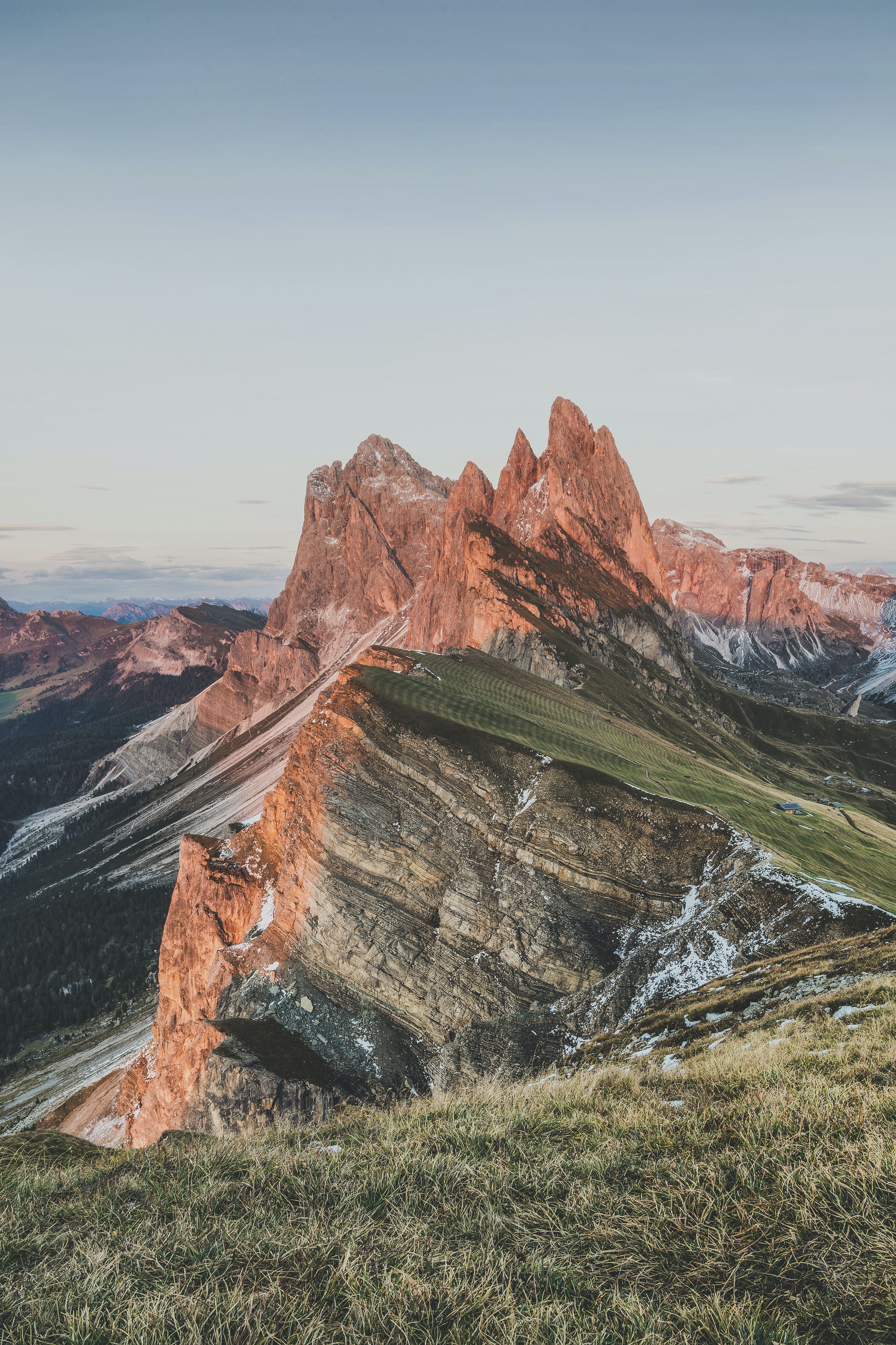 aerial photography of mountain photo