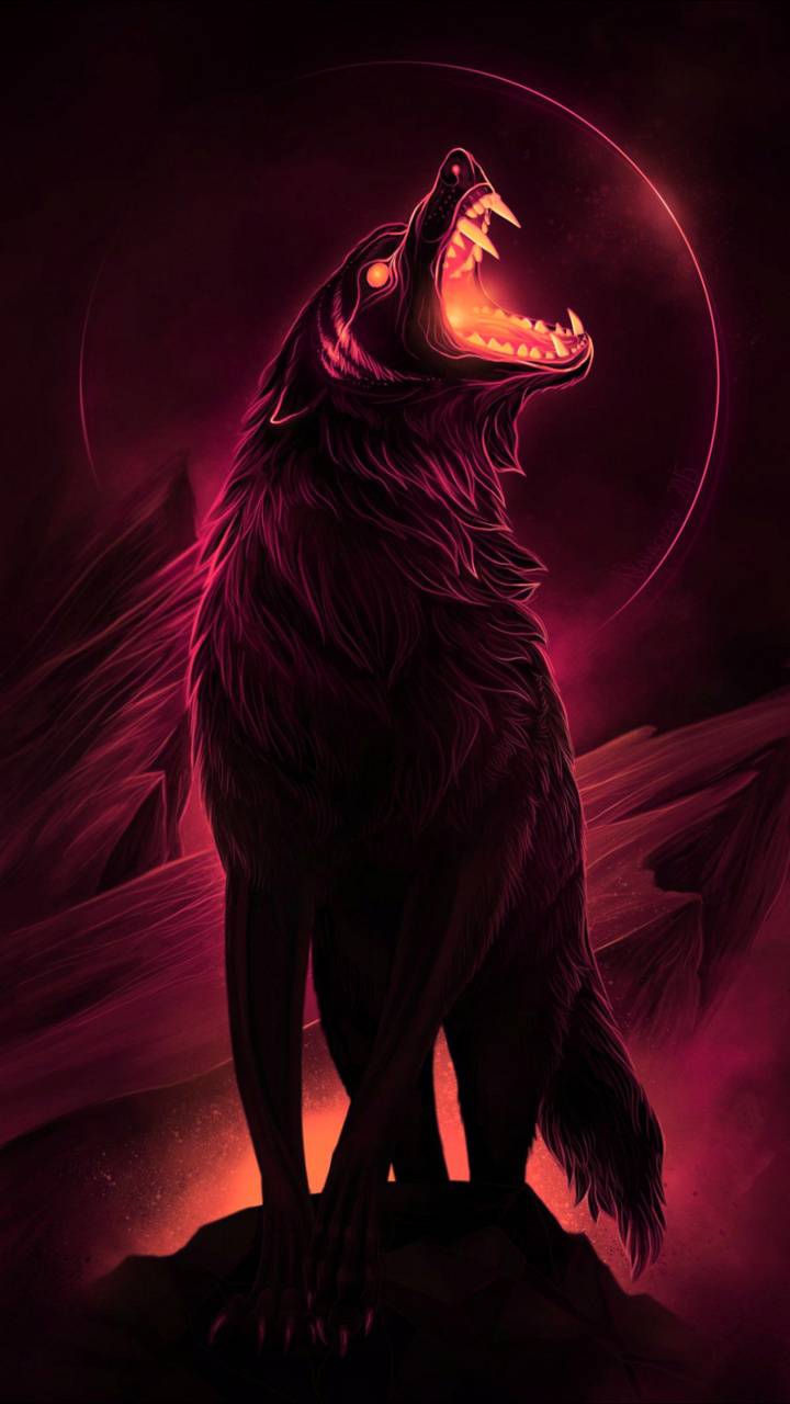 Angry wolf wallpaper
