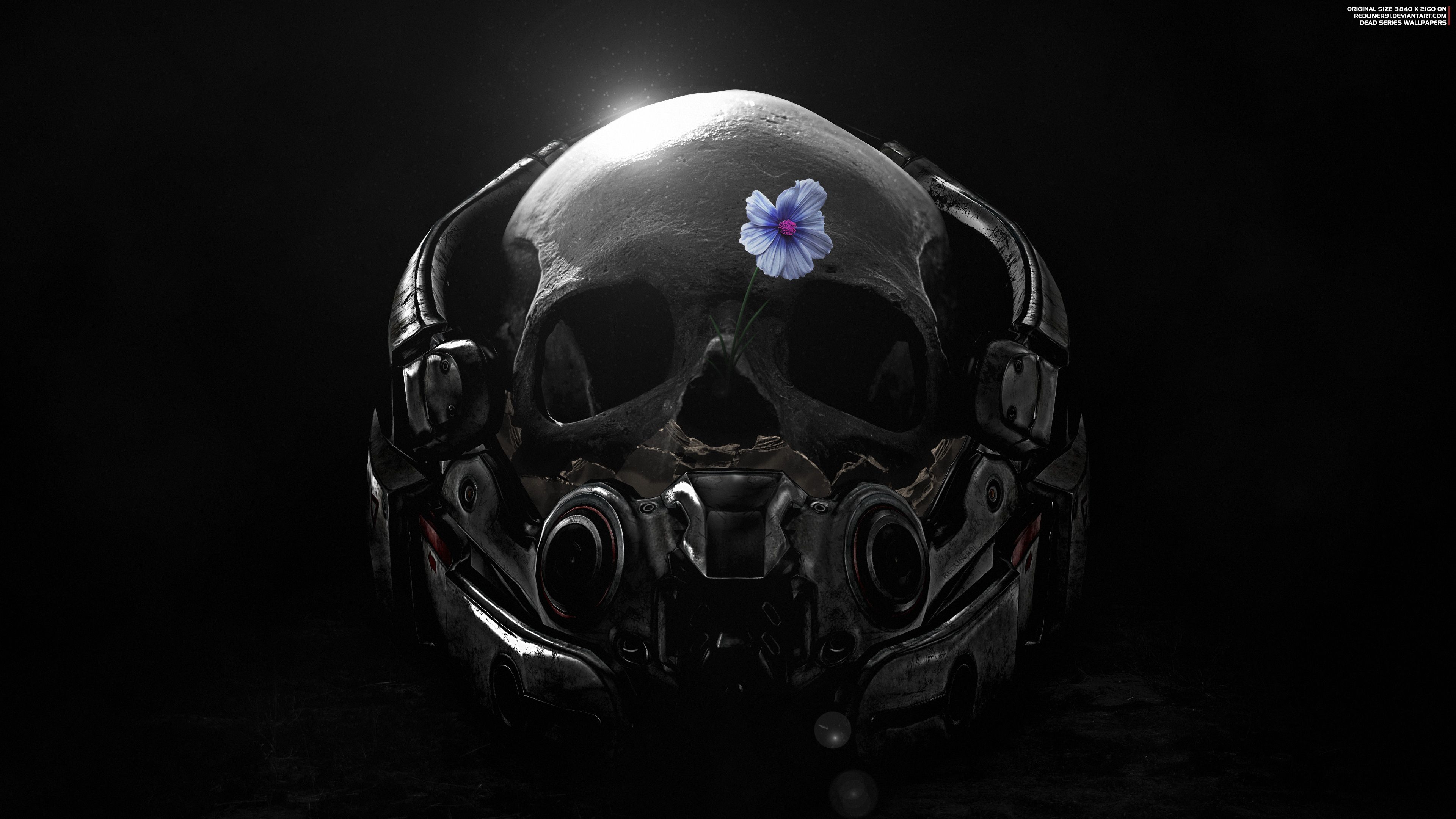 Mass Effect Andromeda Skull Flower Fanart 4k, HD Games, 4k