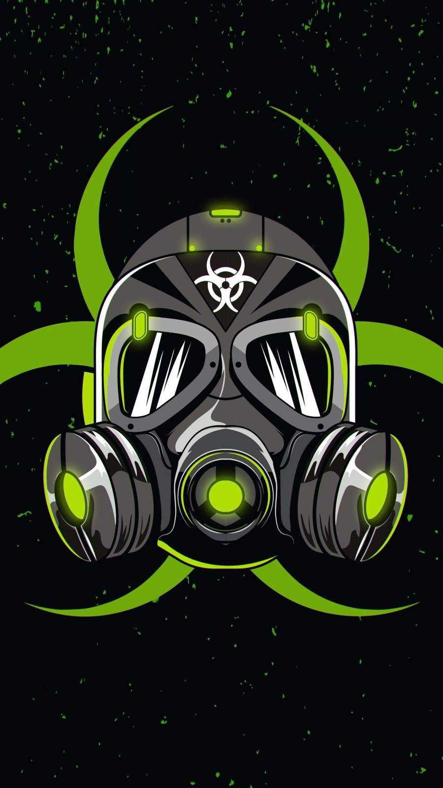 Green Mask iPhone Wallpaper. Gas mask