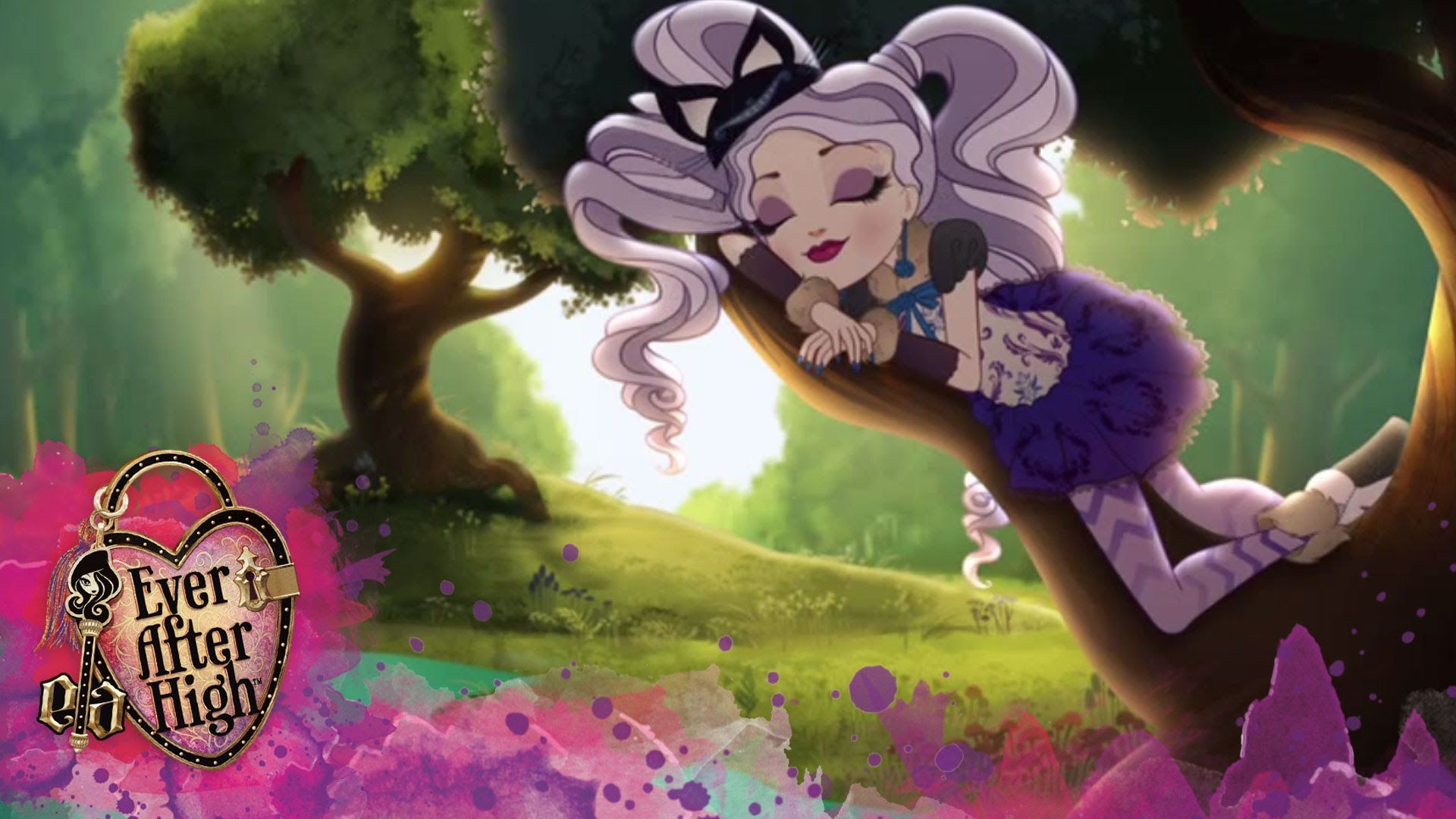 Ever After High Kitty Cheshire Cartoon Wallpaper