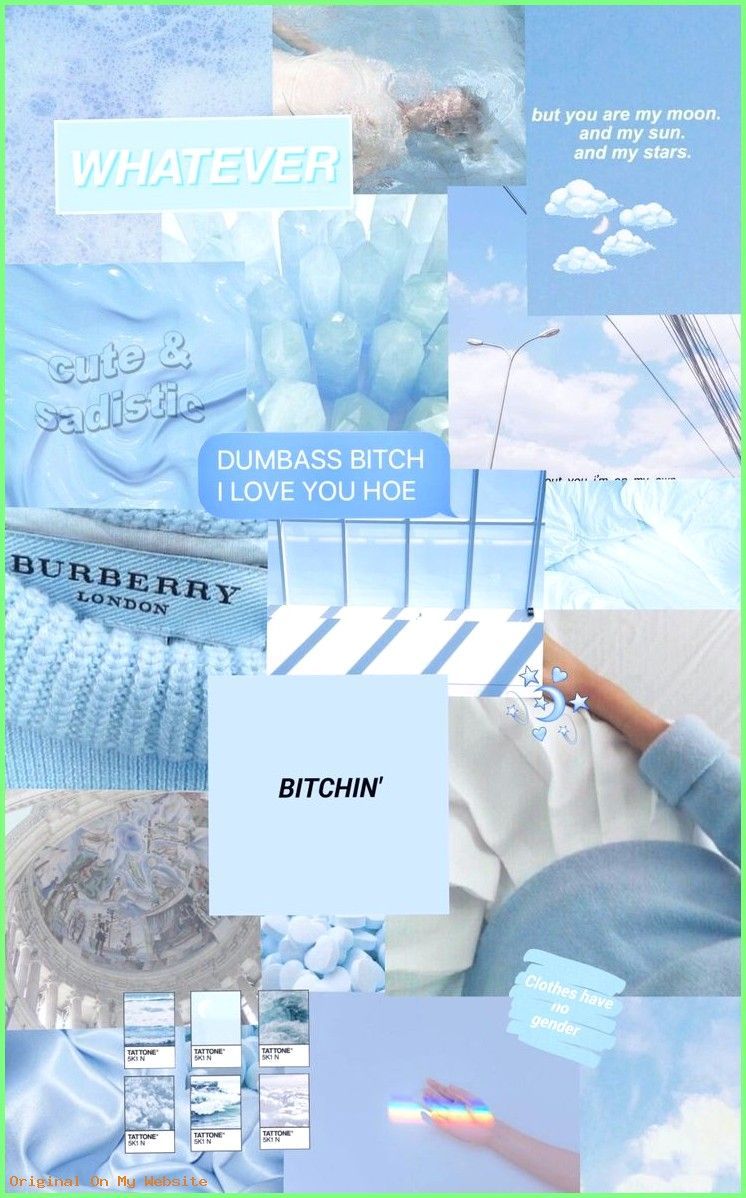 Wallpaper Tumblr. Blue aesthetic pastel