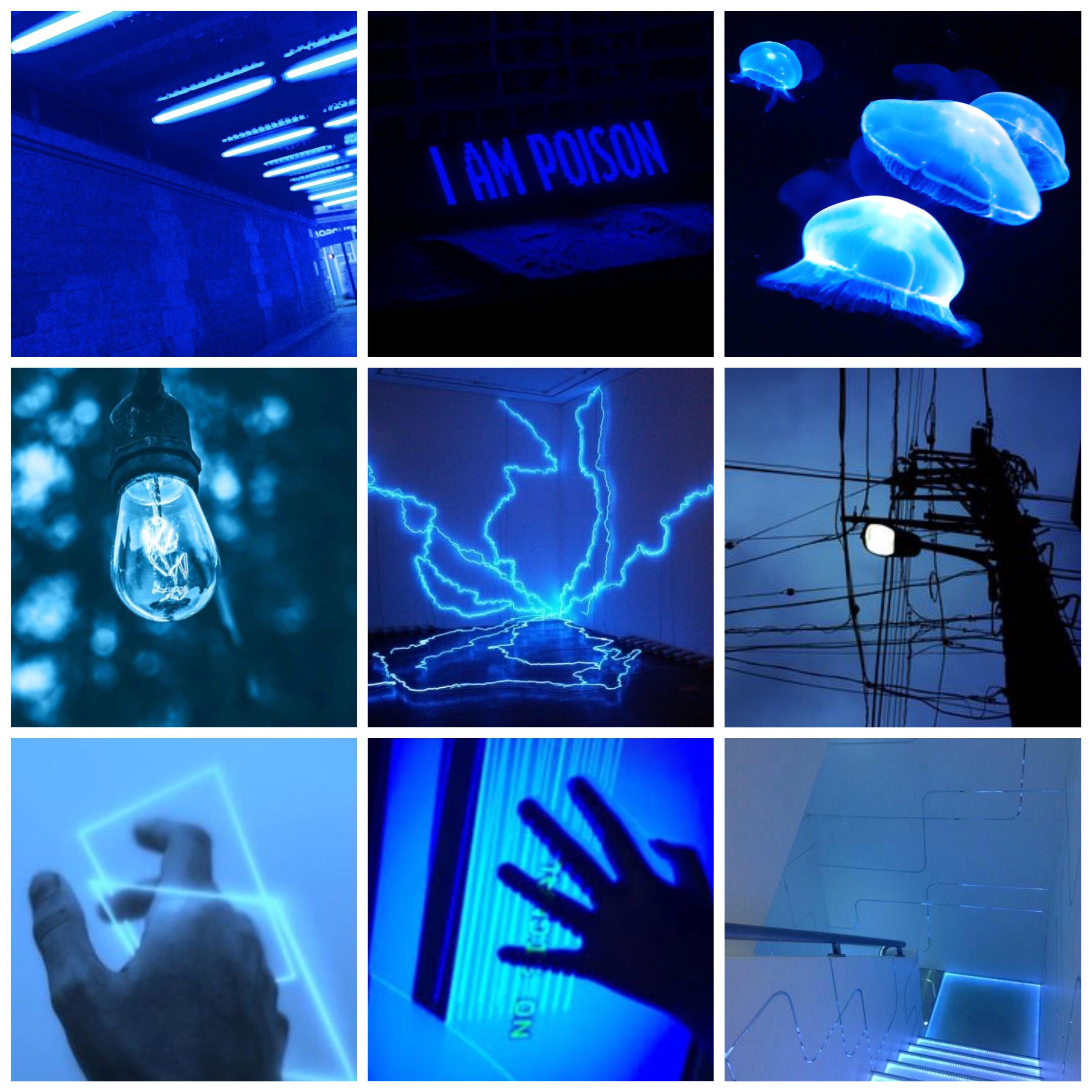 Blue aesthetic wallpaper collage, r