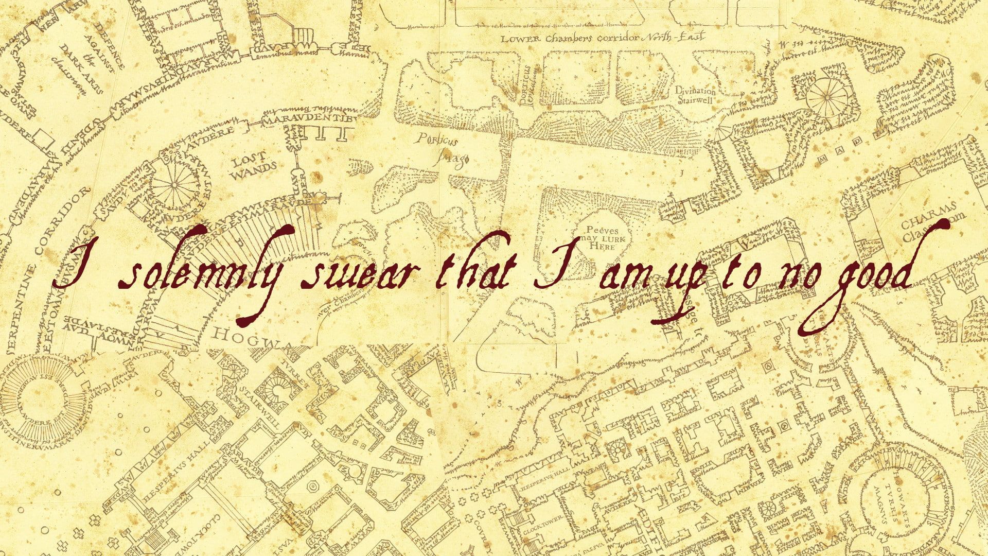 Harry Potter Marauders map #text #movies P #wallpaper