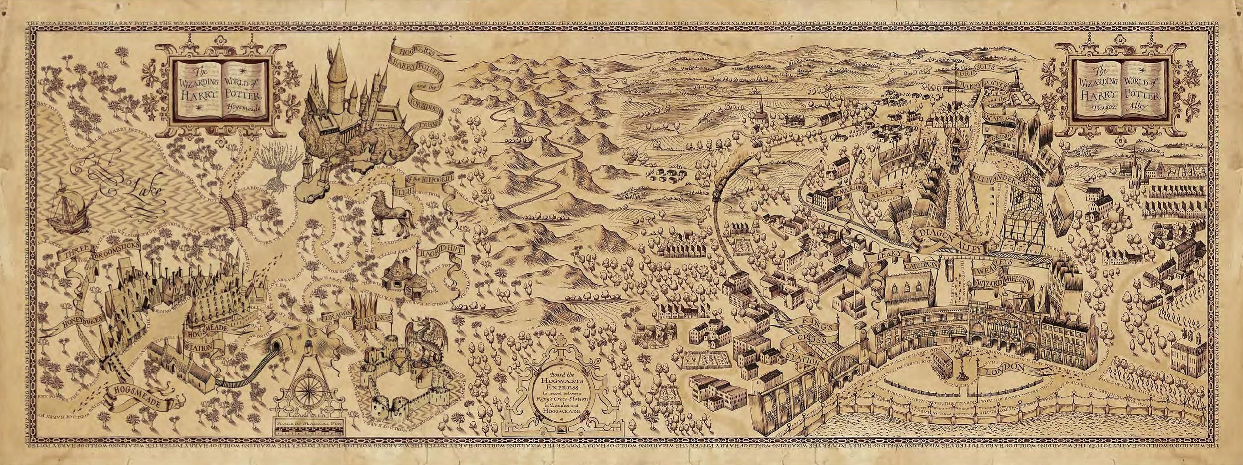 Harry Potter World Map Universal Studios New Of