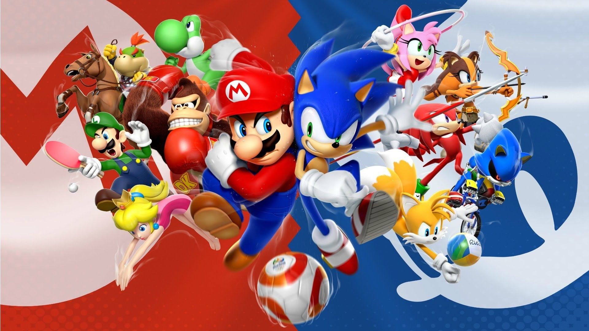 Mario vs Sonic Wallpaper Free Mario vs Sonic Background