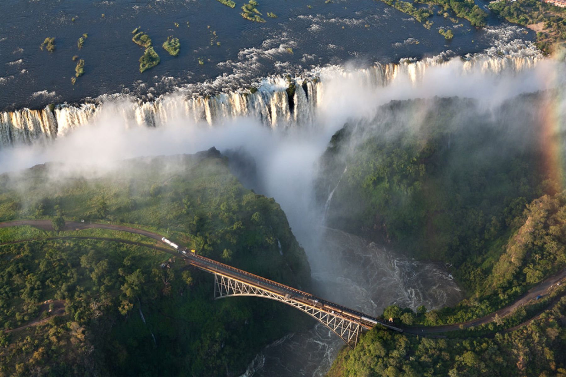 Amazing Victoria Falls Zambia. HD Travel Wallpaper for Mobile