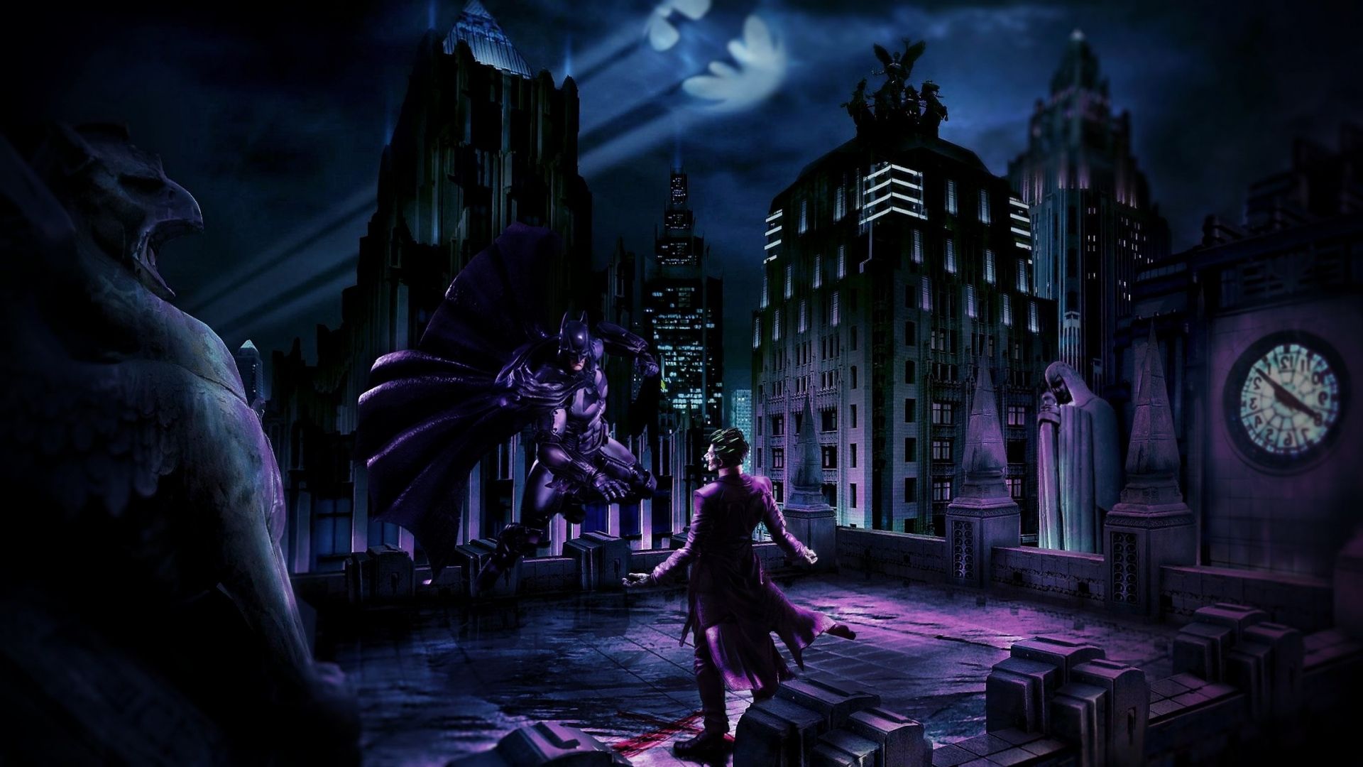 Free download Batman Joker Adobe Photohop Comic Art Wallpaper HD