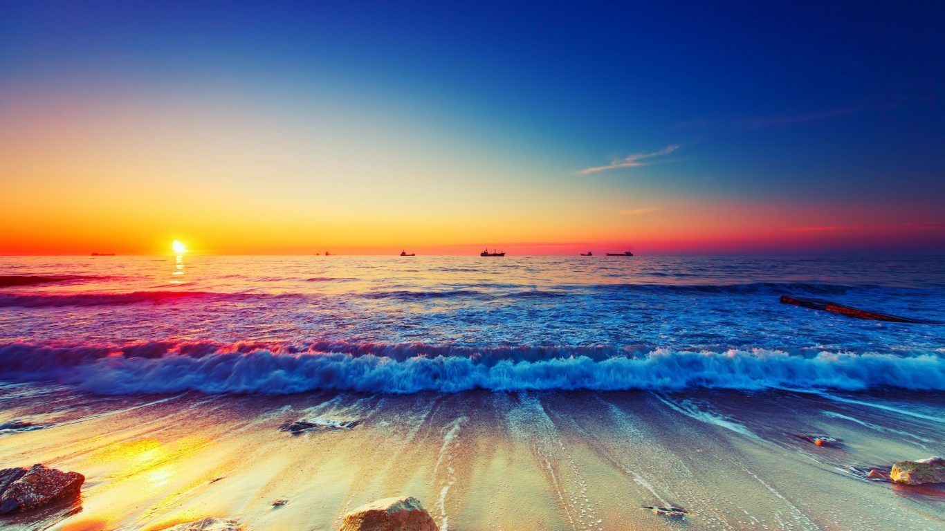 Heaven's Canvas's Artwork. Beach wallpaper, Ocean sunset, Beautiful ocean