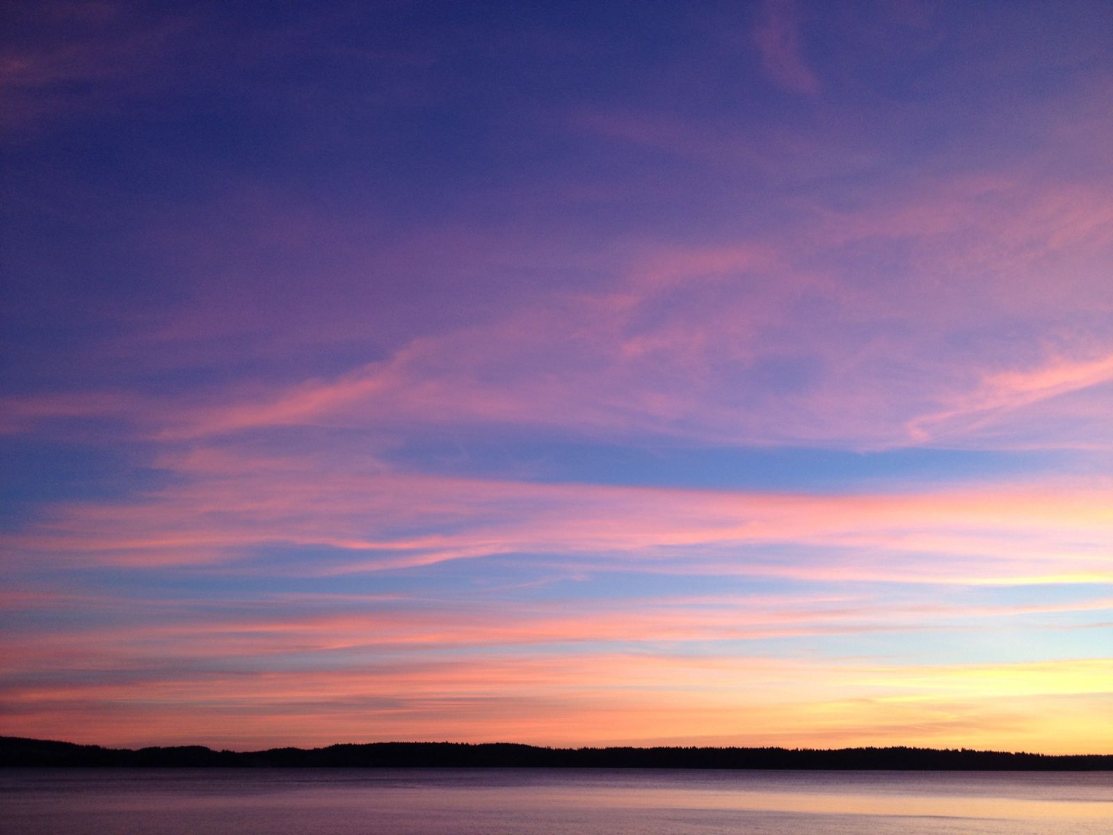 Sky Water Sea Ocean Clouds Sunset Sunrise Lake Horizon Wallpaper