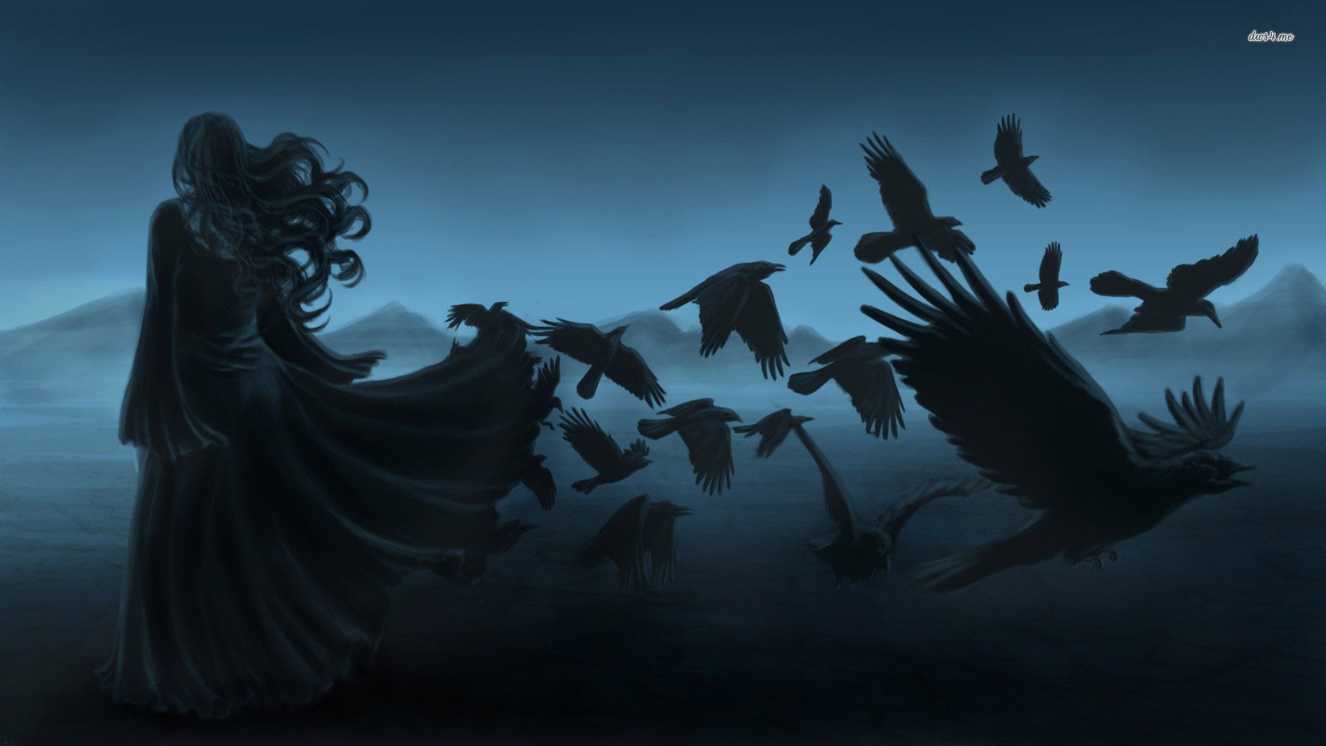 Free download Ravens in the dark wallpaper 1280x800 Ravens in