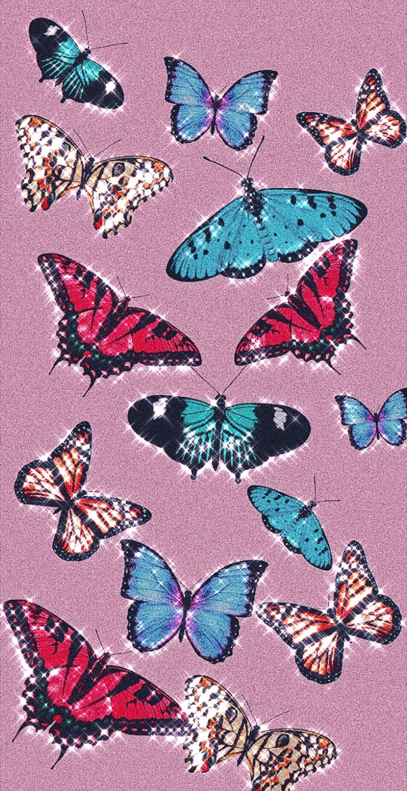Aesthetic Sparkles Purple Butterflies Wallpapers ...