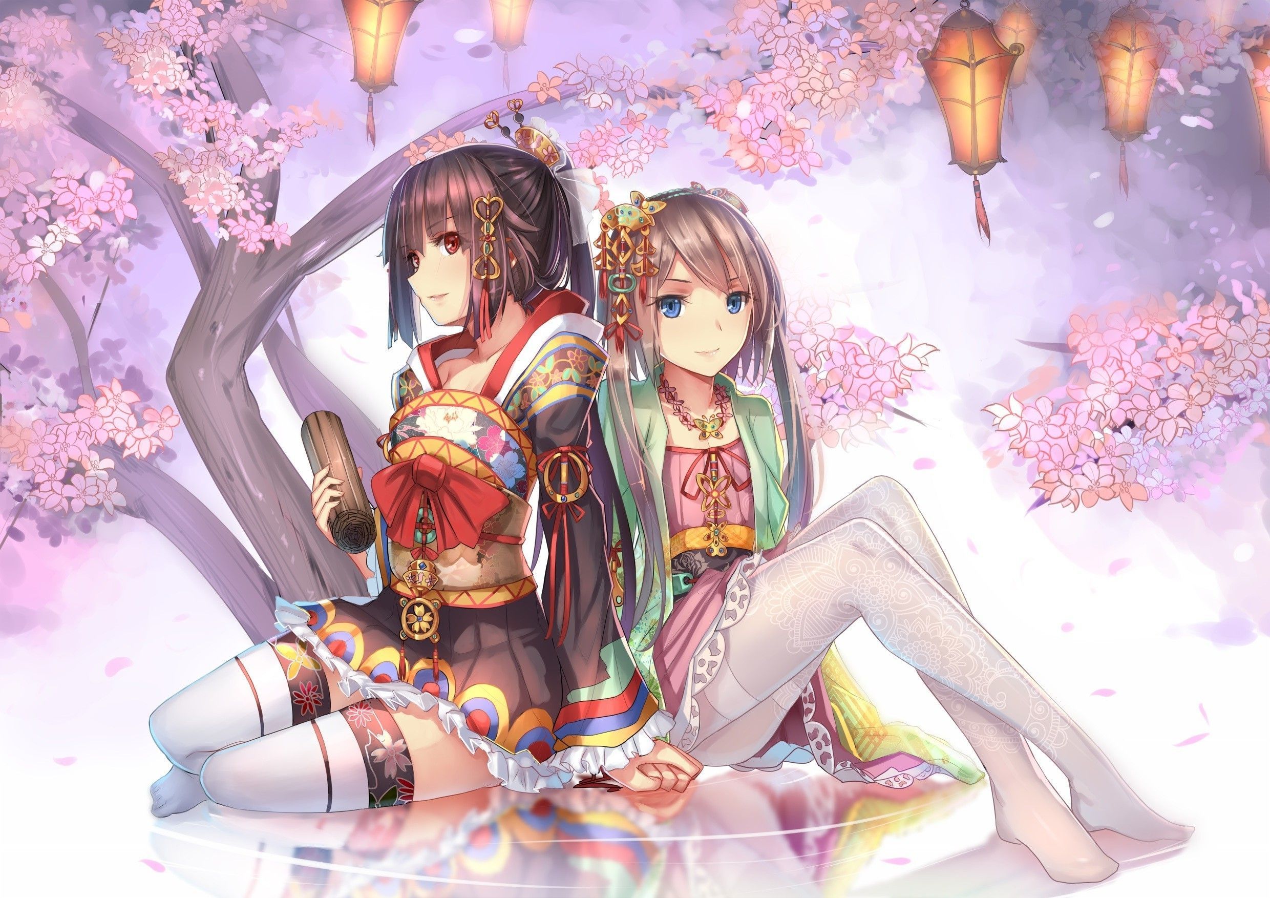 original Characters, Anime, Japanese Clothes, Cherry