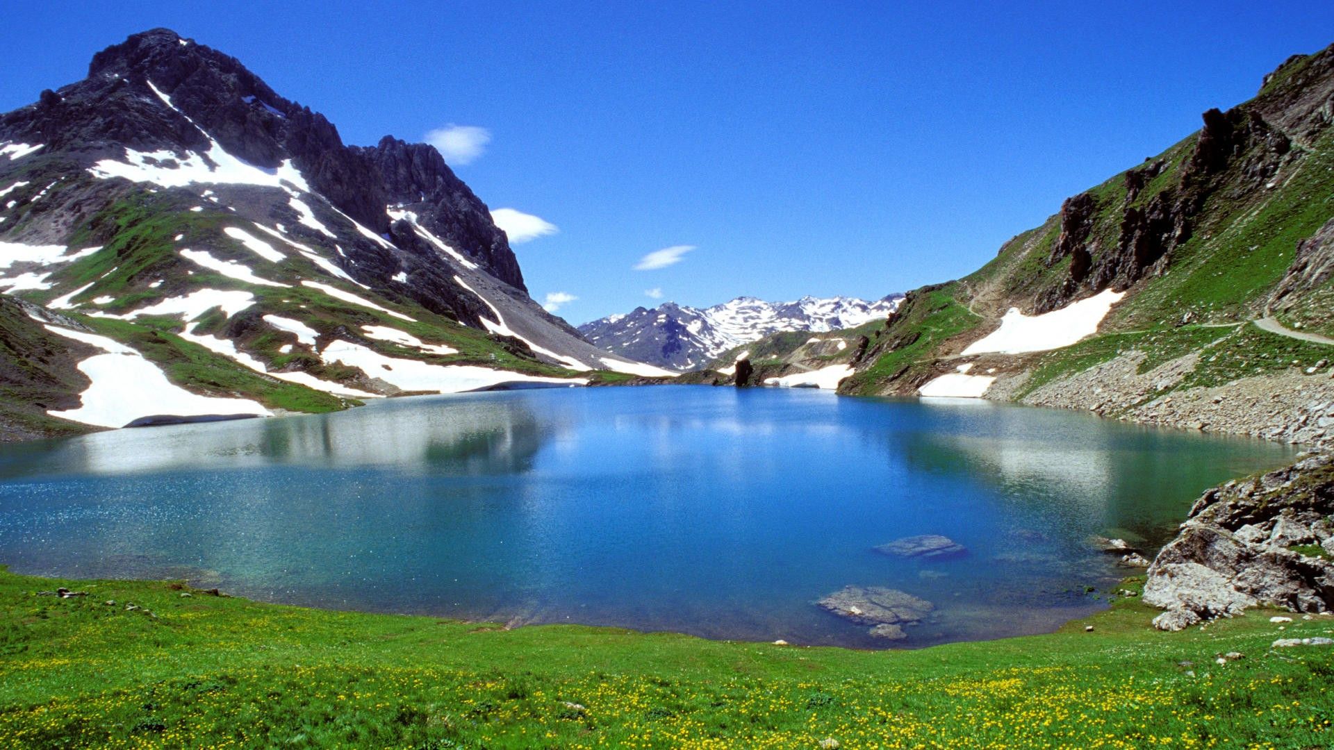 Free download Lake in the Alps wallpaper 426624 [1920x1080] for your Desktop, Mobile & Tablet. Explore Alps Wallpaper. Austrian Alps Wallpaper, Spring in the Alps Wallpaper, German Alps Wallpaper