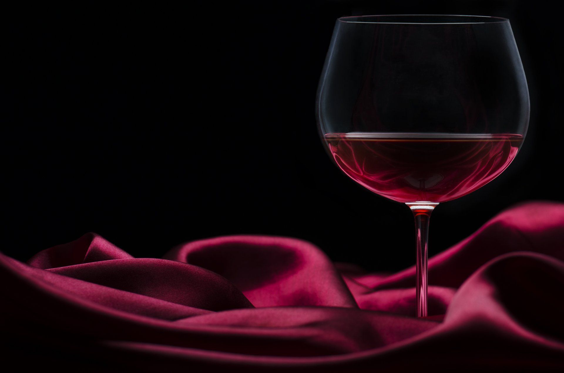 wine red glass silk satin burgundy black background HD wallpaper