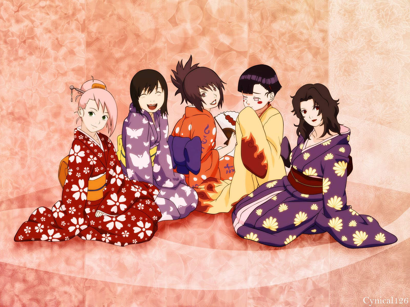 Sakura, Shizune, Anko, Hinata & Kurenai Wallpaper