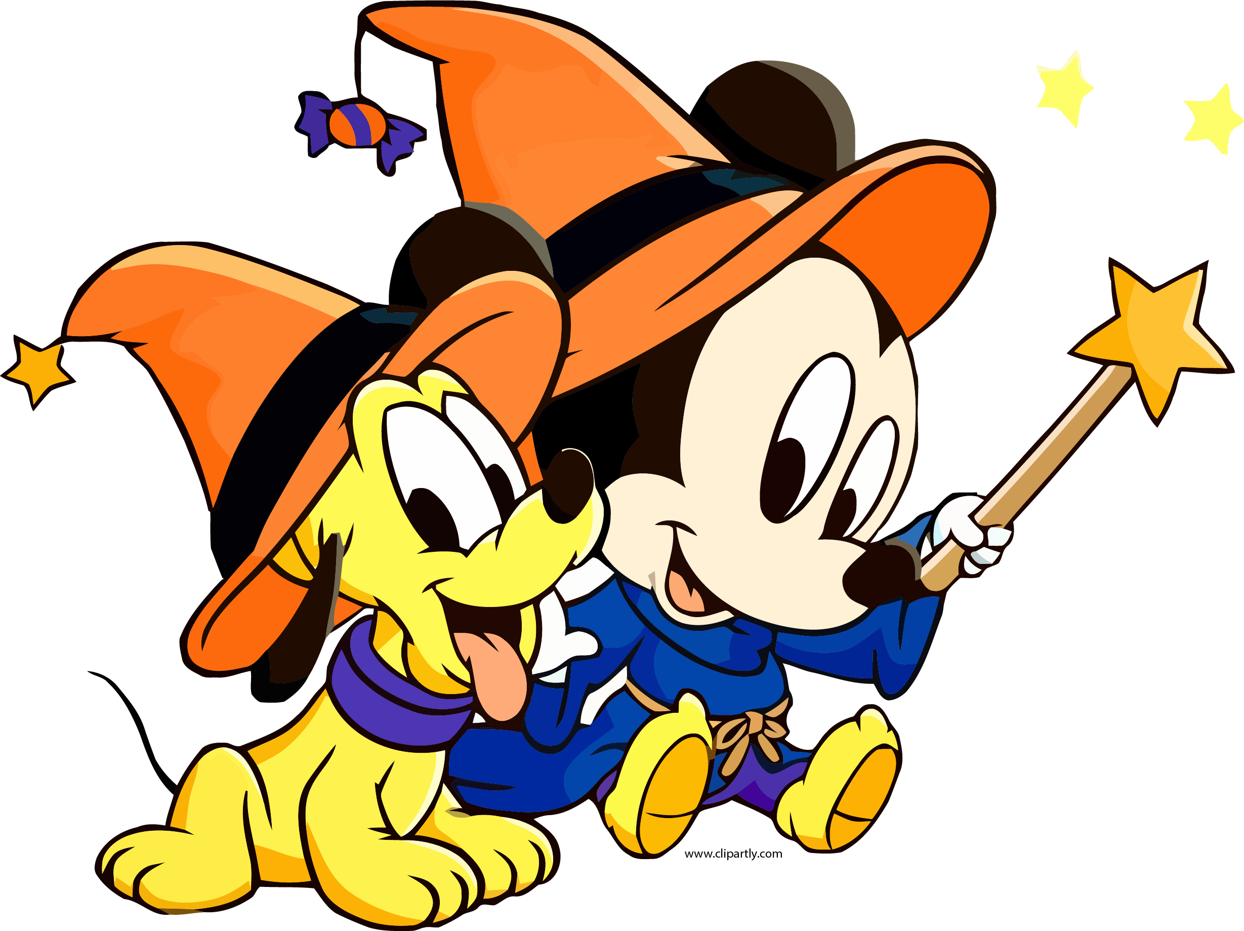 Baby Mickey And Pluto Halloween Wallpaper Clipart Png