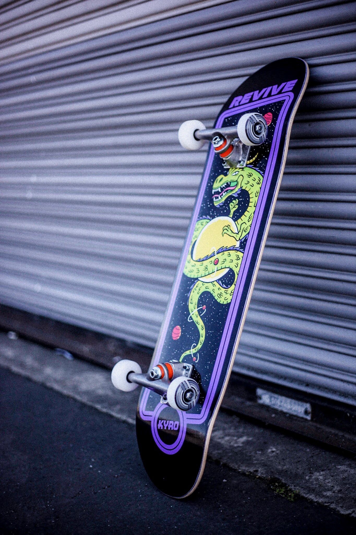 Aaron Kyro Dragon Complete. Skateboard art design