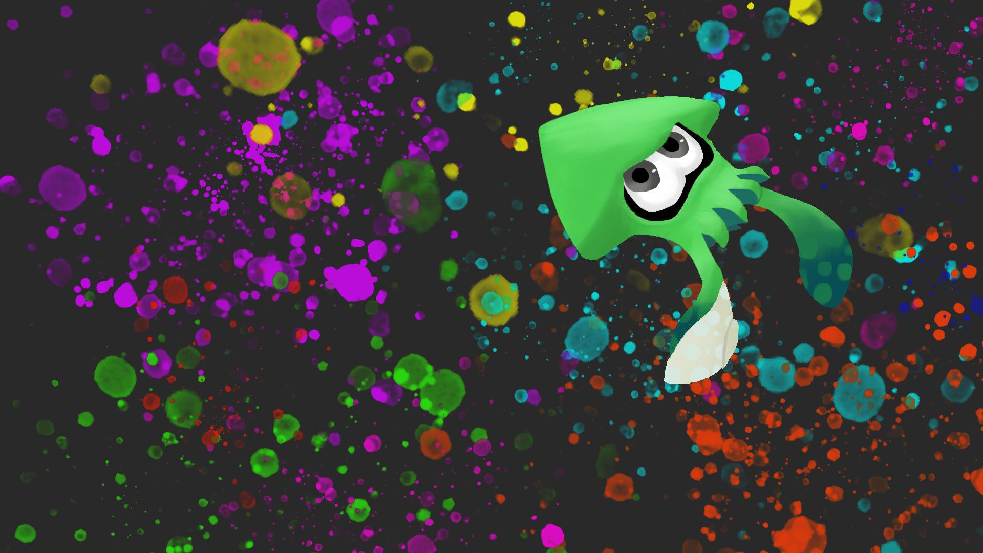 Splatoon Green Squid Wallpaper, Sora Kiwior