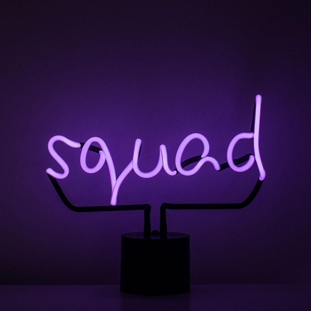 Squad Neon Desk Light. Neon signs, Neon aesthetic, Neon