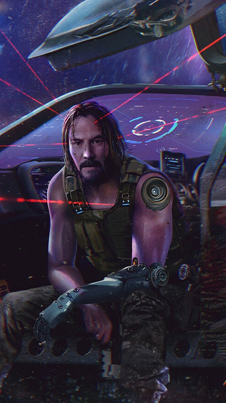 Cyberpunk Keanu Reeves, video game, art wallpaper