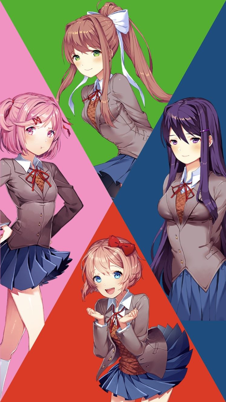 I decided to make some Doki Doki wallpaper for the iPhone 6s