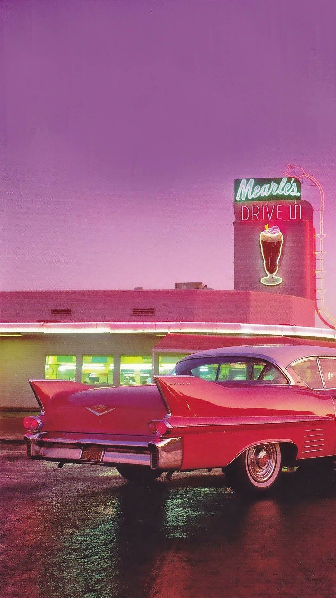 50S Diner Wallpaper. Photo wall collage, Aesthetic iphone wallpaper, Retro wallpaper