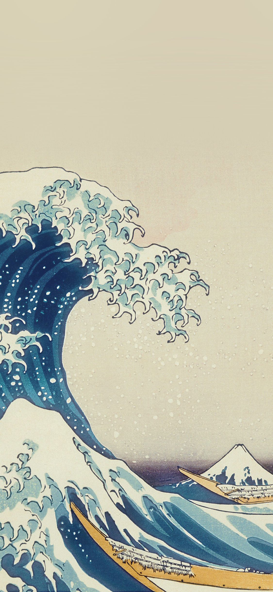 Wave Art Hokusai Painting Classic Art Illustration Wallpaper