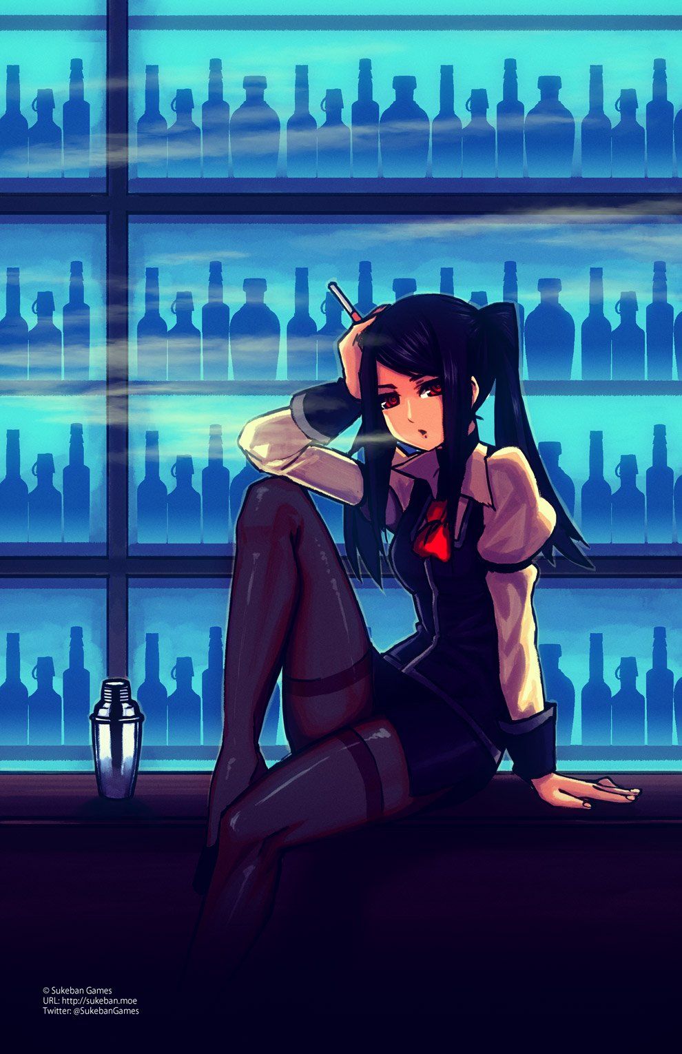 Sukeban Games on. Anime, Smoke art, Bartender anime