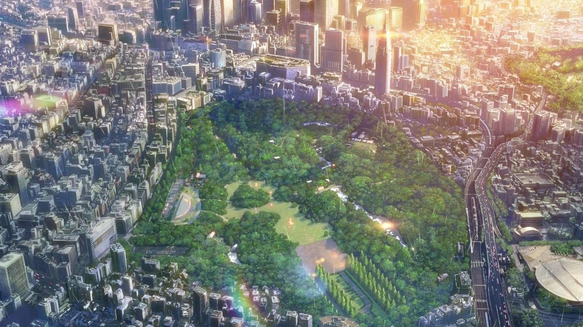 City, The Garden Of Words, Makoto Shinkai Wallpaper Shinkai Wallpaper HD Wallpaper & Background Download