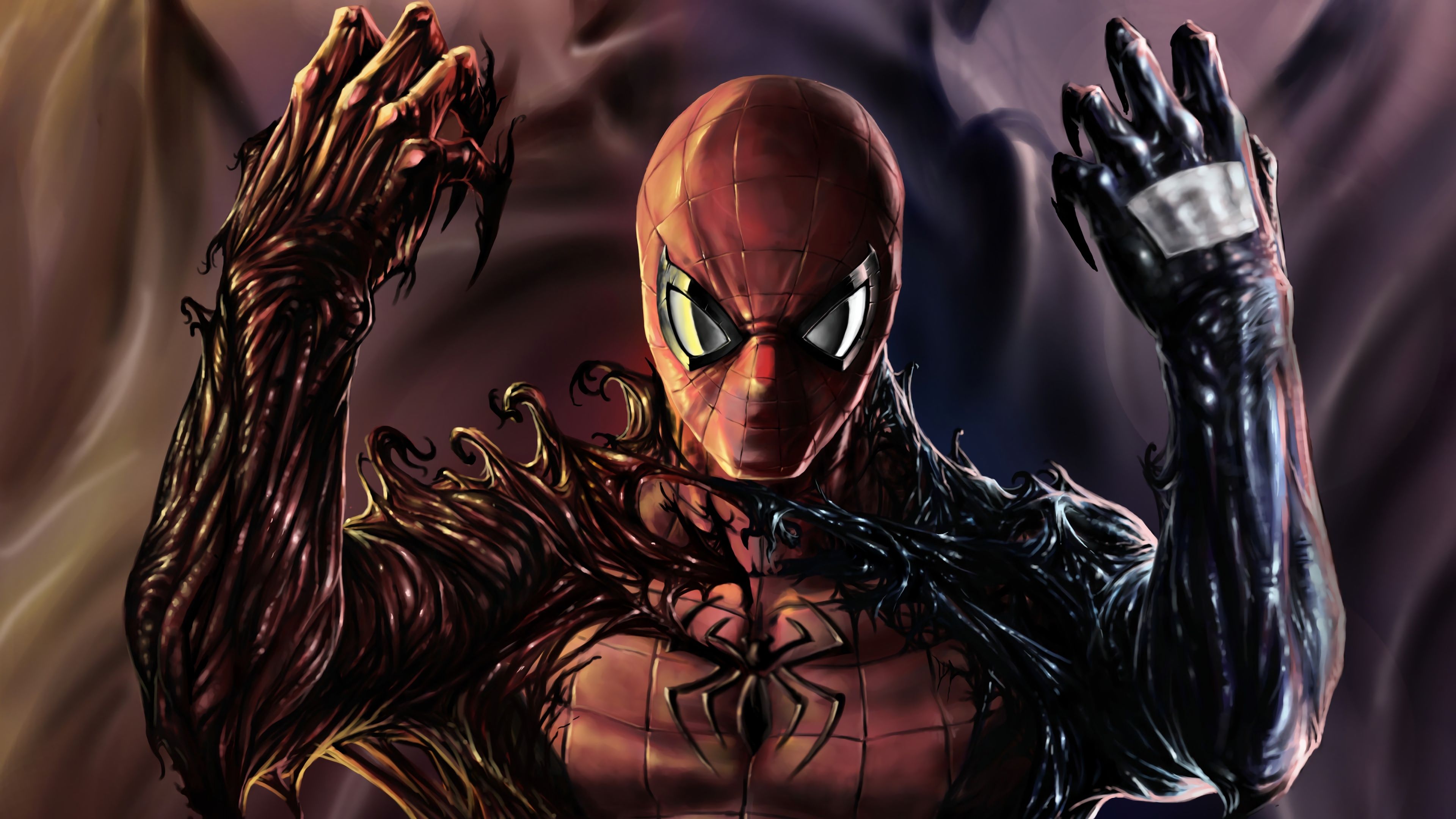 Spider Man Venom Symbiote 4K Wallpaper