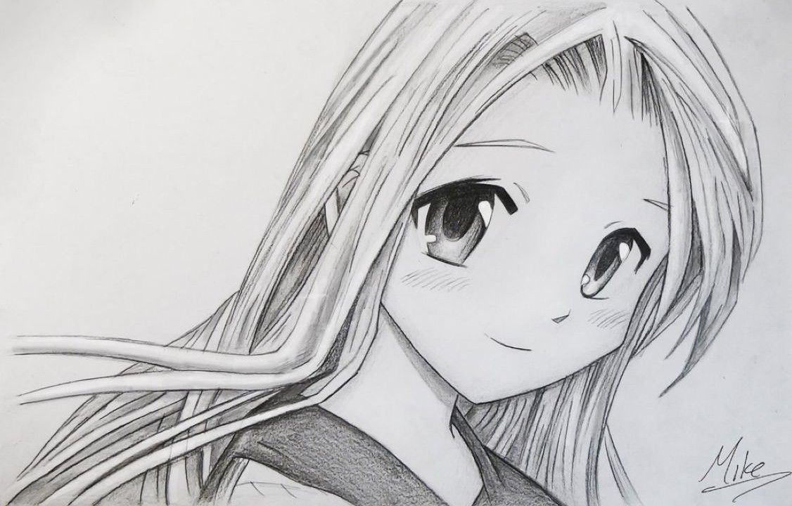 Beautiful Anime Girl Drawing Wallpapers - Wallpaper Cave