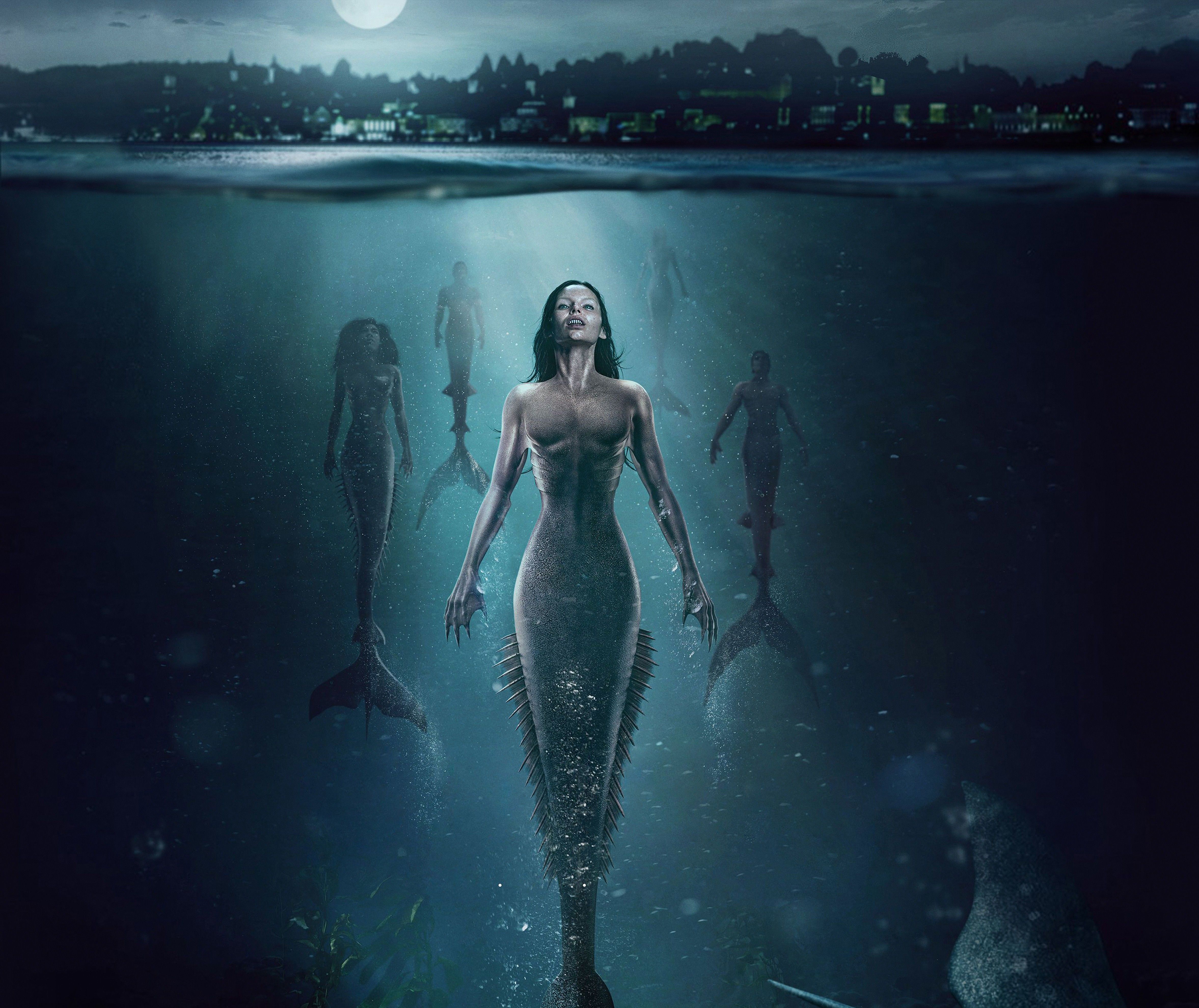 Sirens And Mermaids American Television Series 4k Wallpaper
