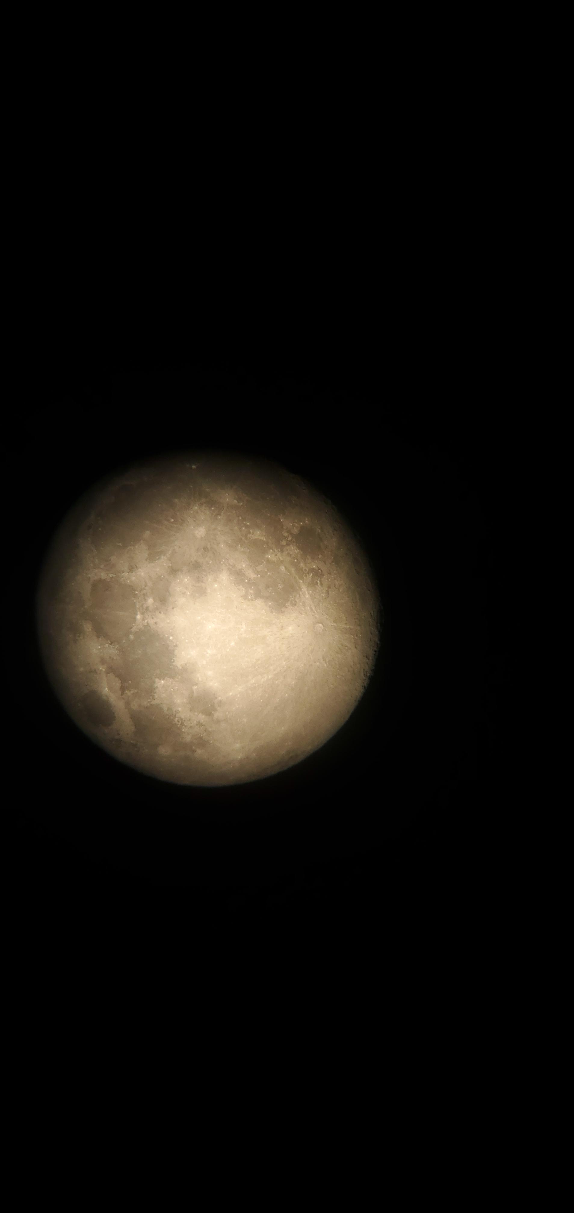 Captured the moon through a professional grade telescope on pro