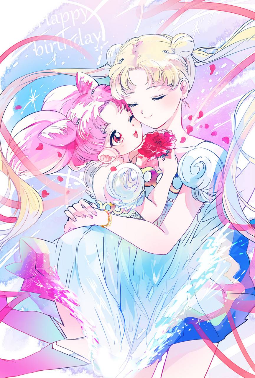 Mother and daughter wallpaper