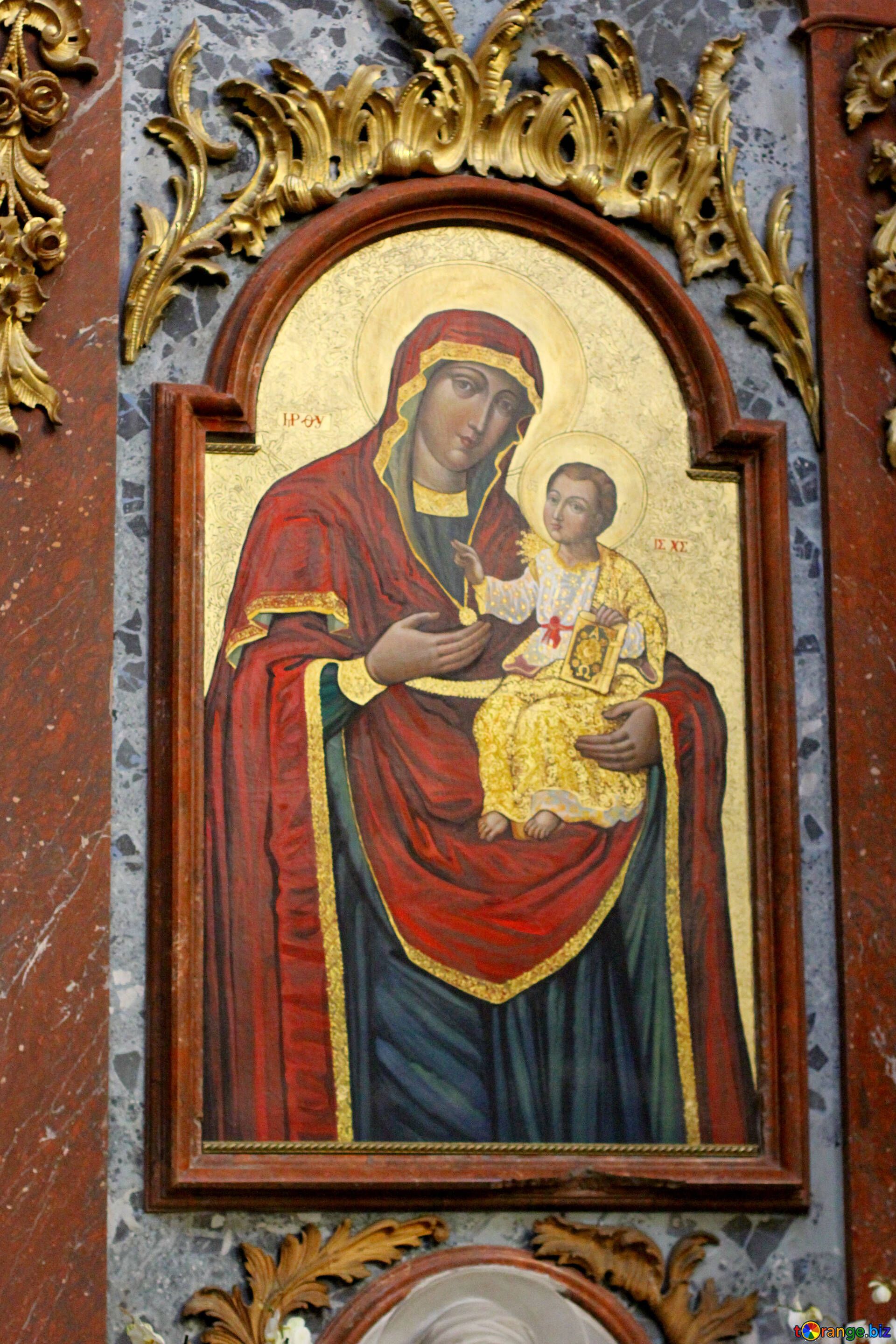 Religion mother daughter icon painting church medieval artwork