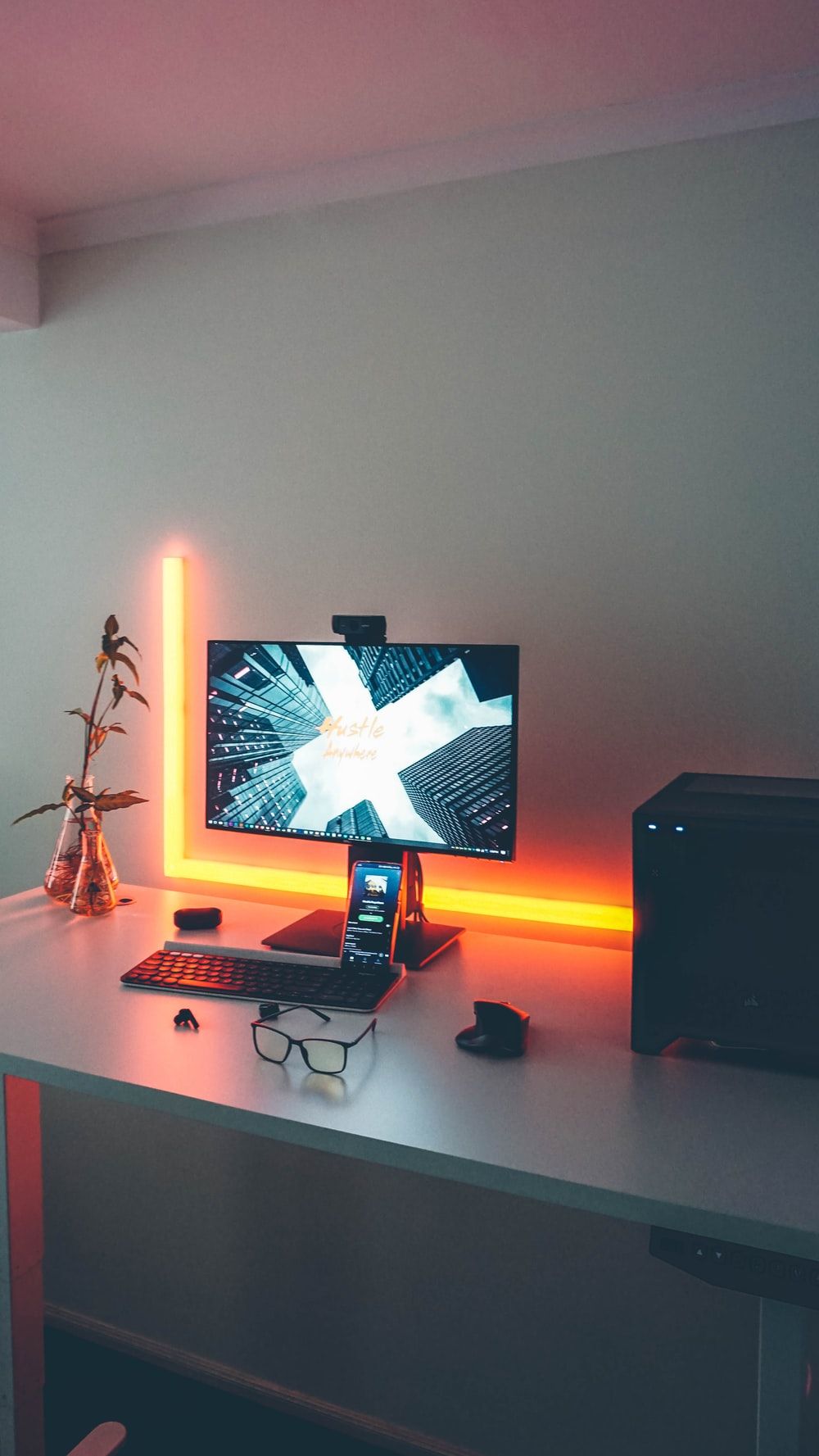 Gaming Desk Setup Picture. Download Free Image