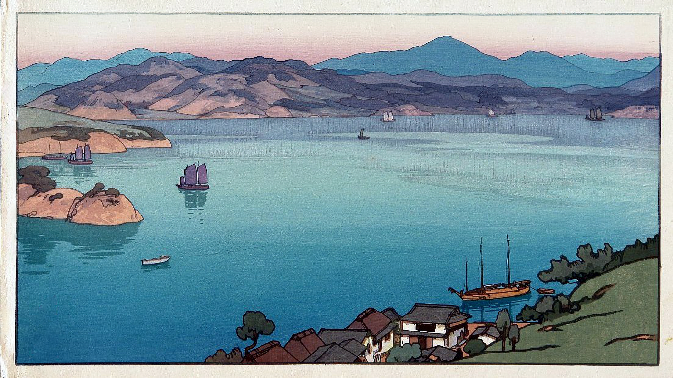 The Inland Sea (Hiroshi Yoshida) [2206x1240]
