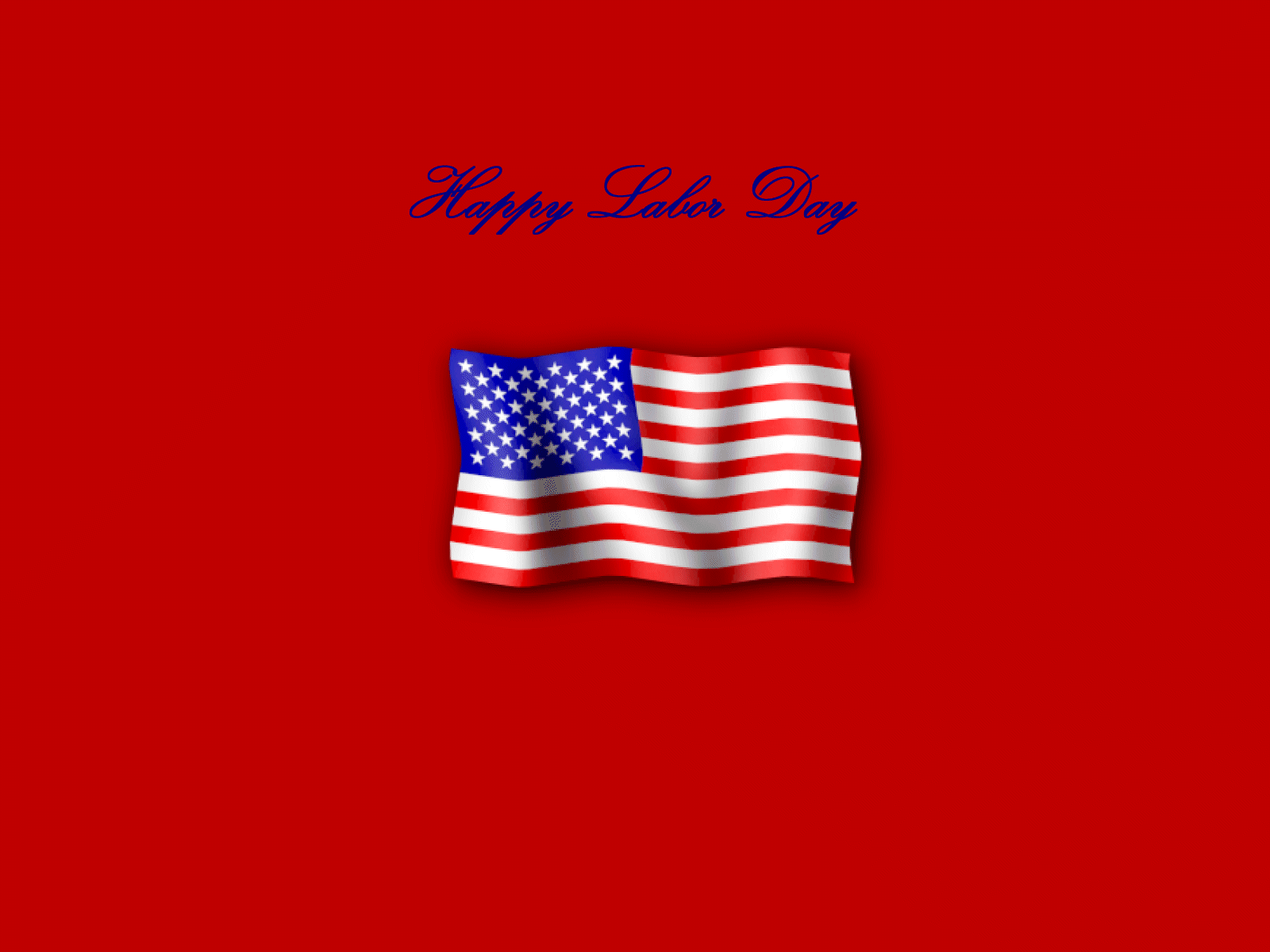 Labor Day Wallpaper Background for Desktop Featuring a Red Background with American Flag