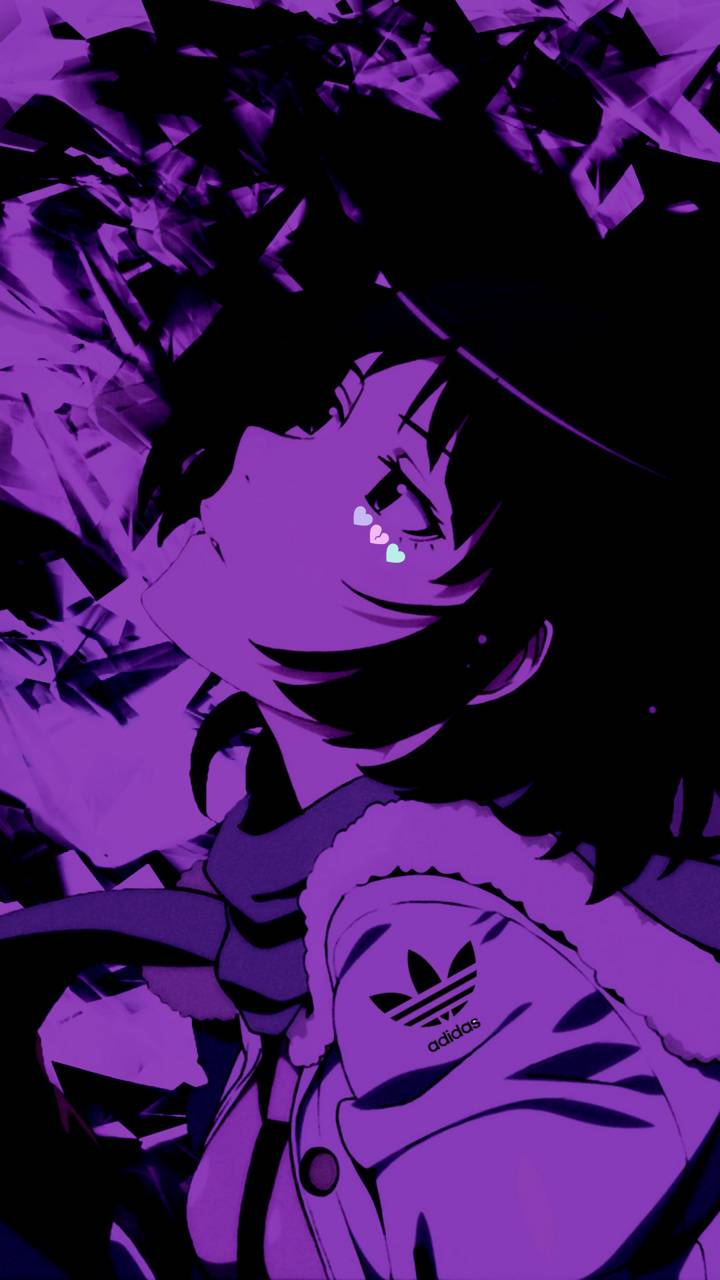 90s Aesthetic Purple Anime Wallpaper