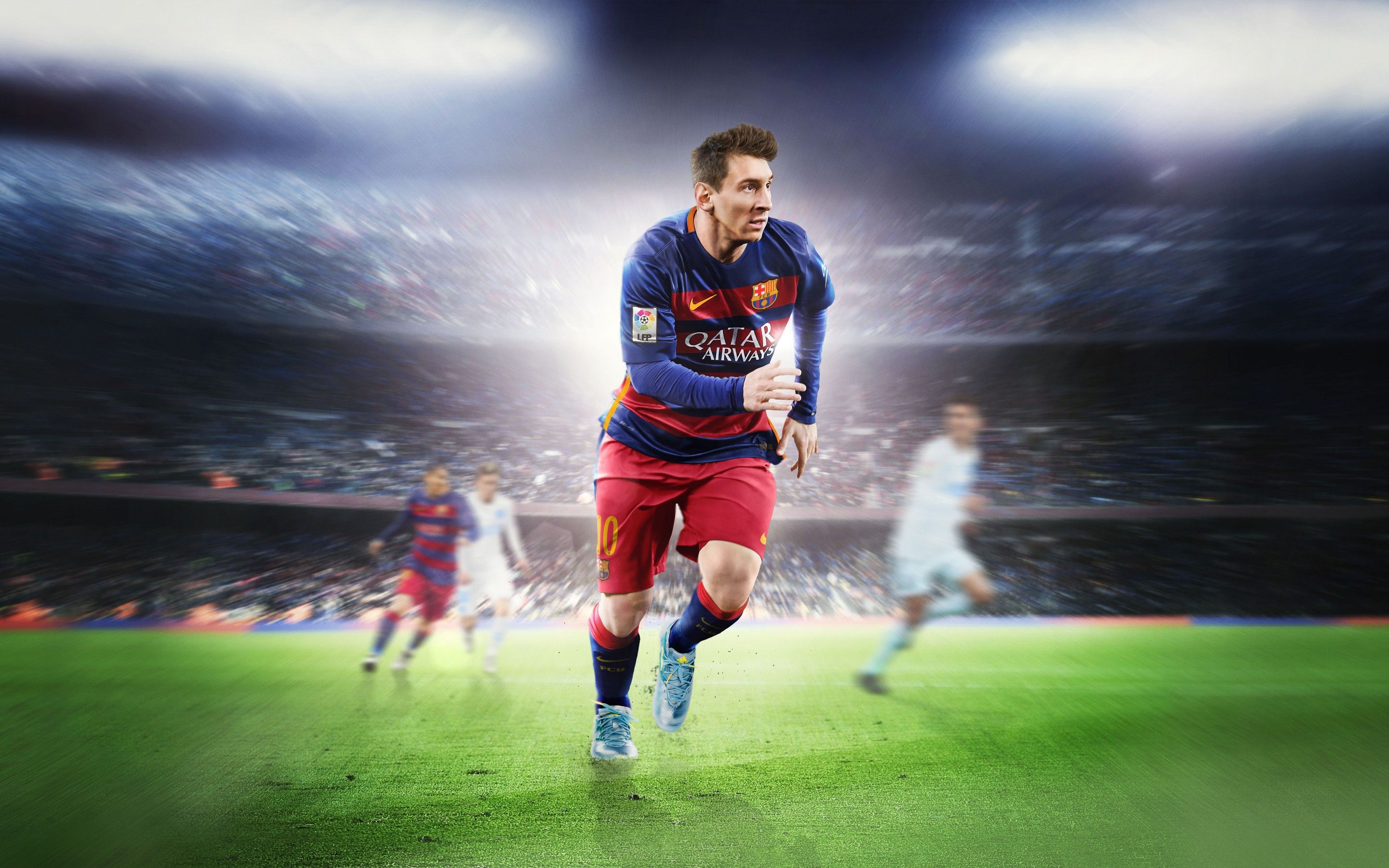 Wallpaper Lionel Messi, FIFA 16, EA Sports, 4K, 8K, Games