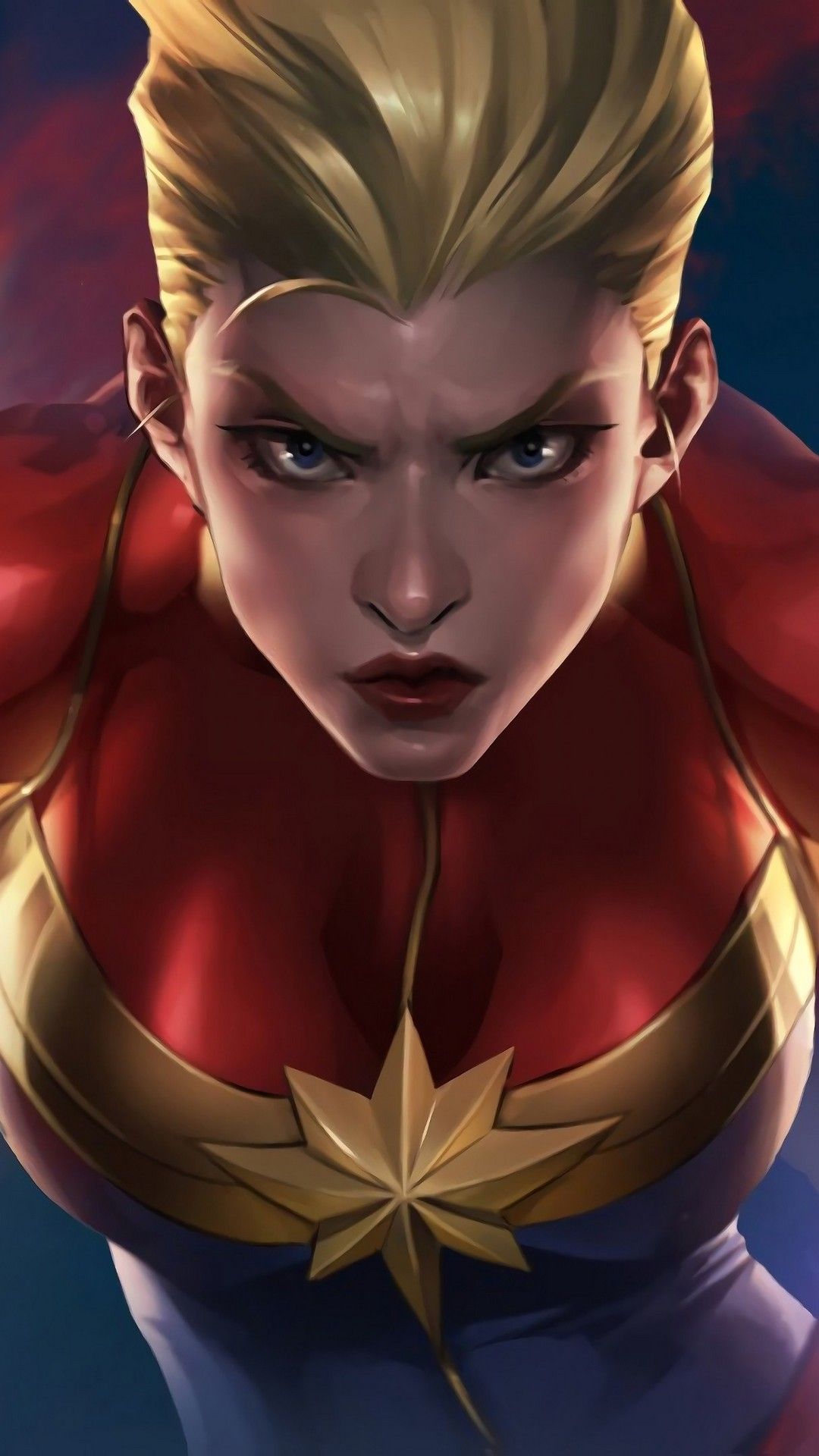 Captain Marvel Animated iPhone 6 Wallpaper Movie Poster Wallpaper HD