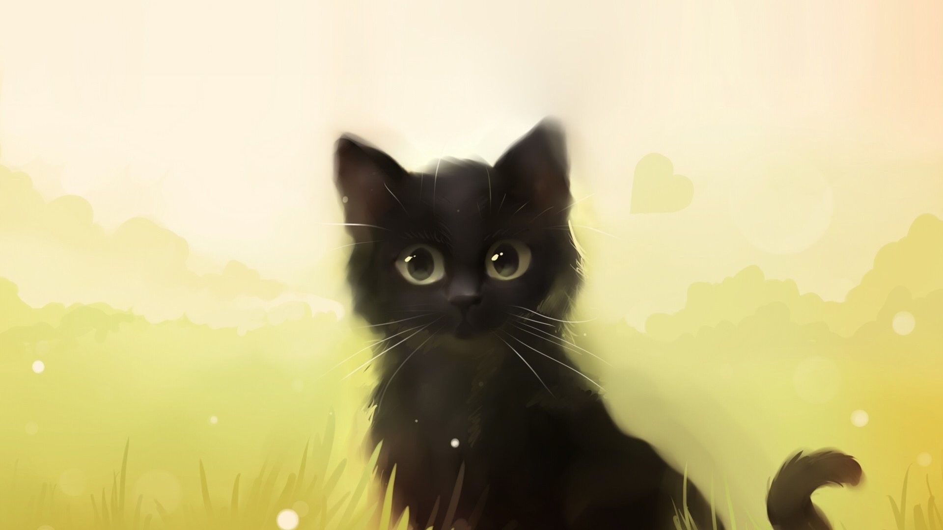 Cute Anime Black Cat
