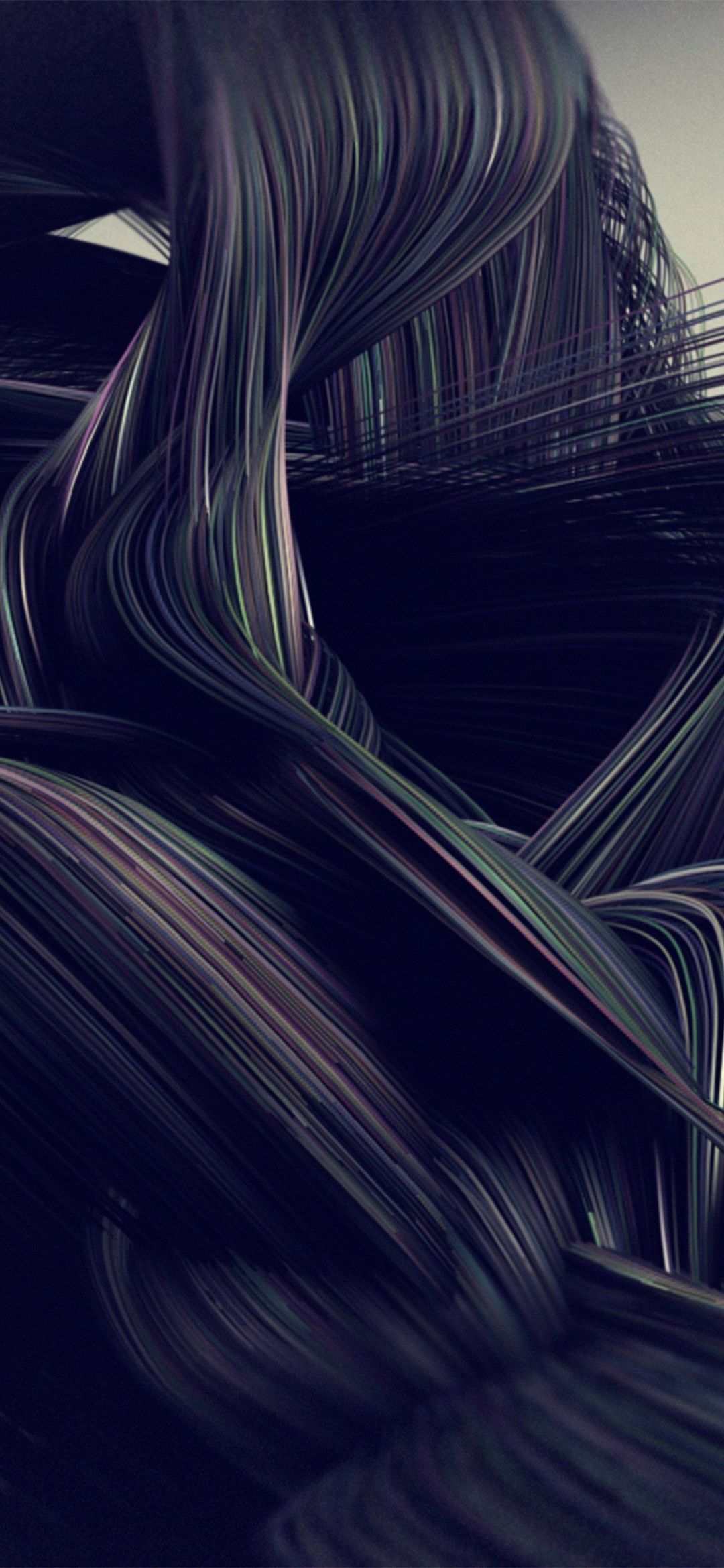 iPhoneXpapers.com | iPhone X wallpaper | vk02-line-art-abstract-dark -bw-smoke-pattern