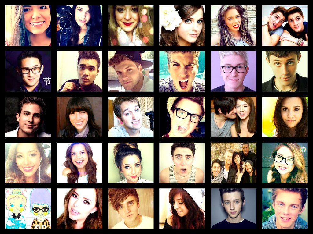 Youtubers Collage Wallpaper